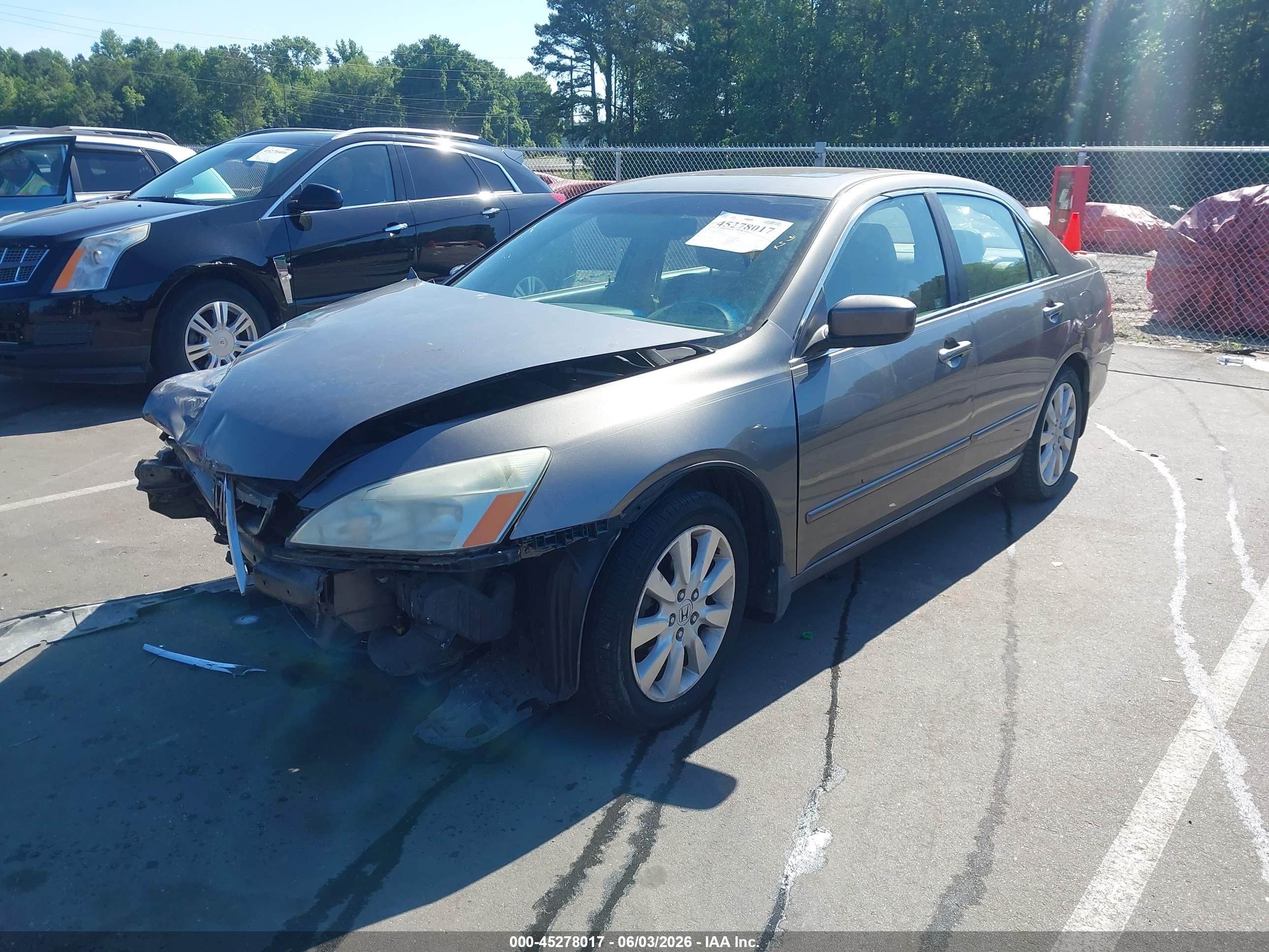 2007 Honda Accord 3.0 Ex Gray vin: 1HGCM66557A084510