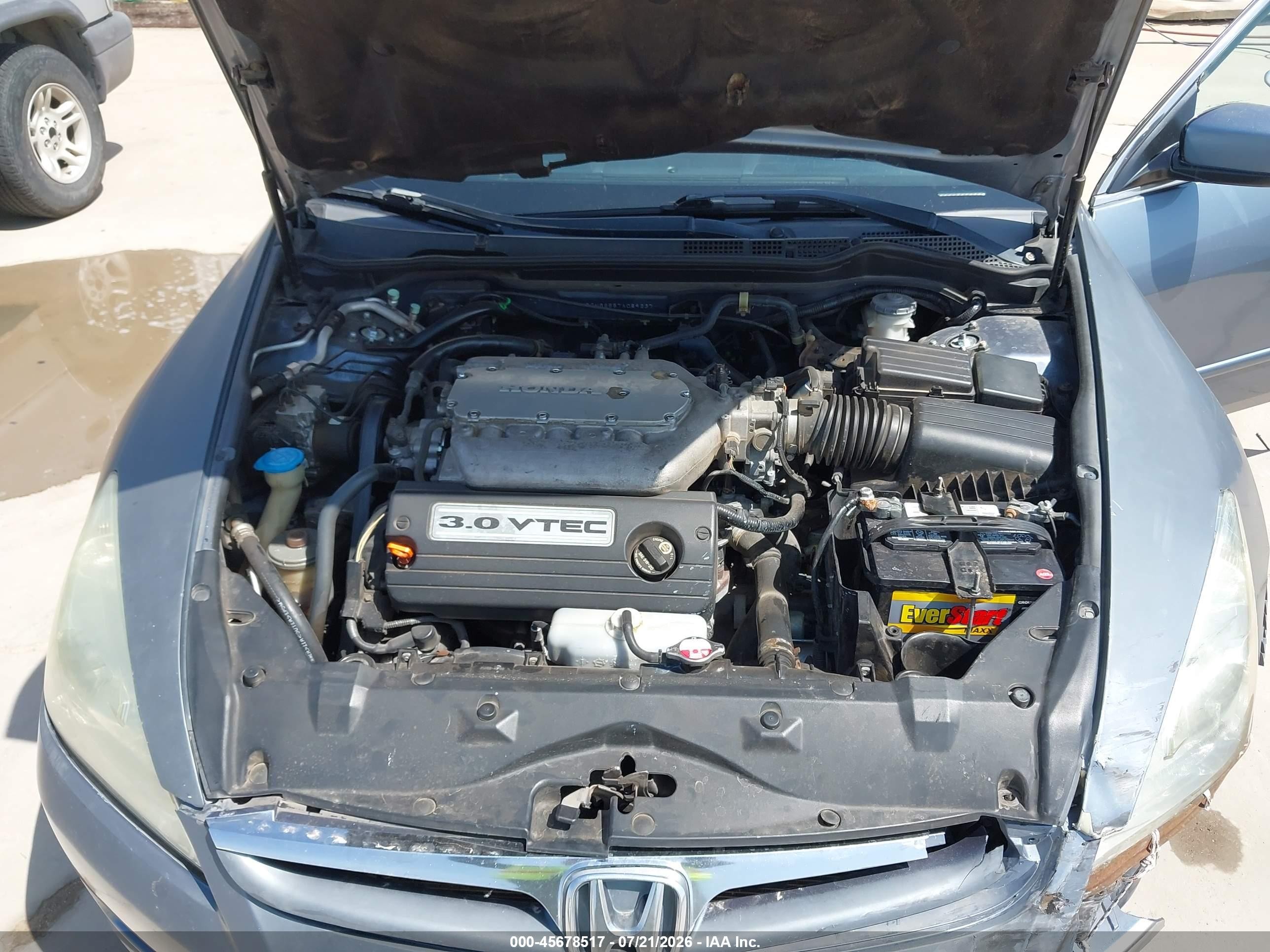 2007 Honda Accord 3.0 Ex Синий vin: 1HGCM66557A089237