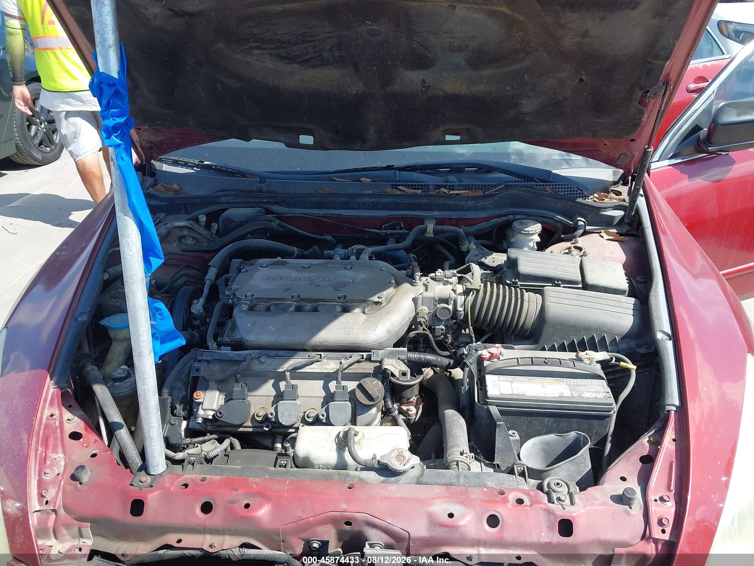2007 Honda Accord 3.0 Ex Red vin: 1HGCM66557A094714