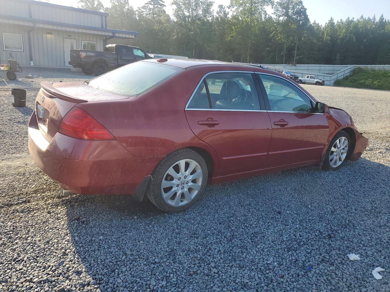2007 Honda Accord Ex Burgundy vin: 1HGCM66557A096950