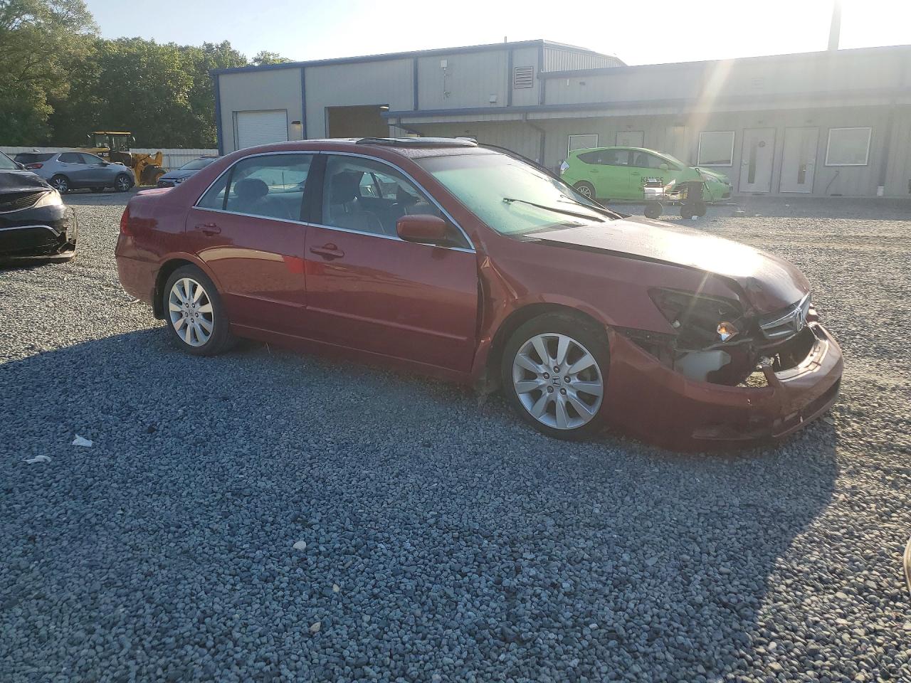 2007 Honda Accord Ex Burgundy vin: 1HGCM66557A096950