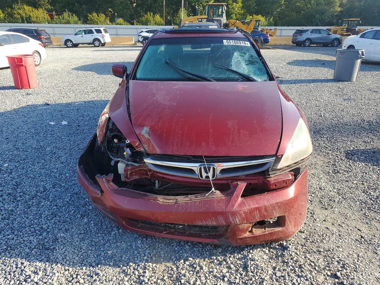 2007 Honda Accord Ex Burgundy vin: 1HGCM66557A096950