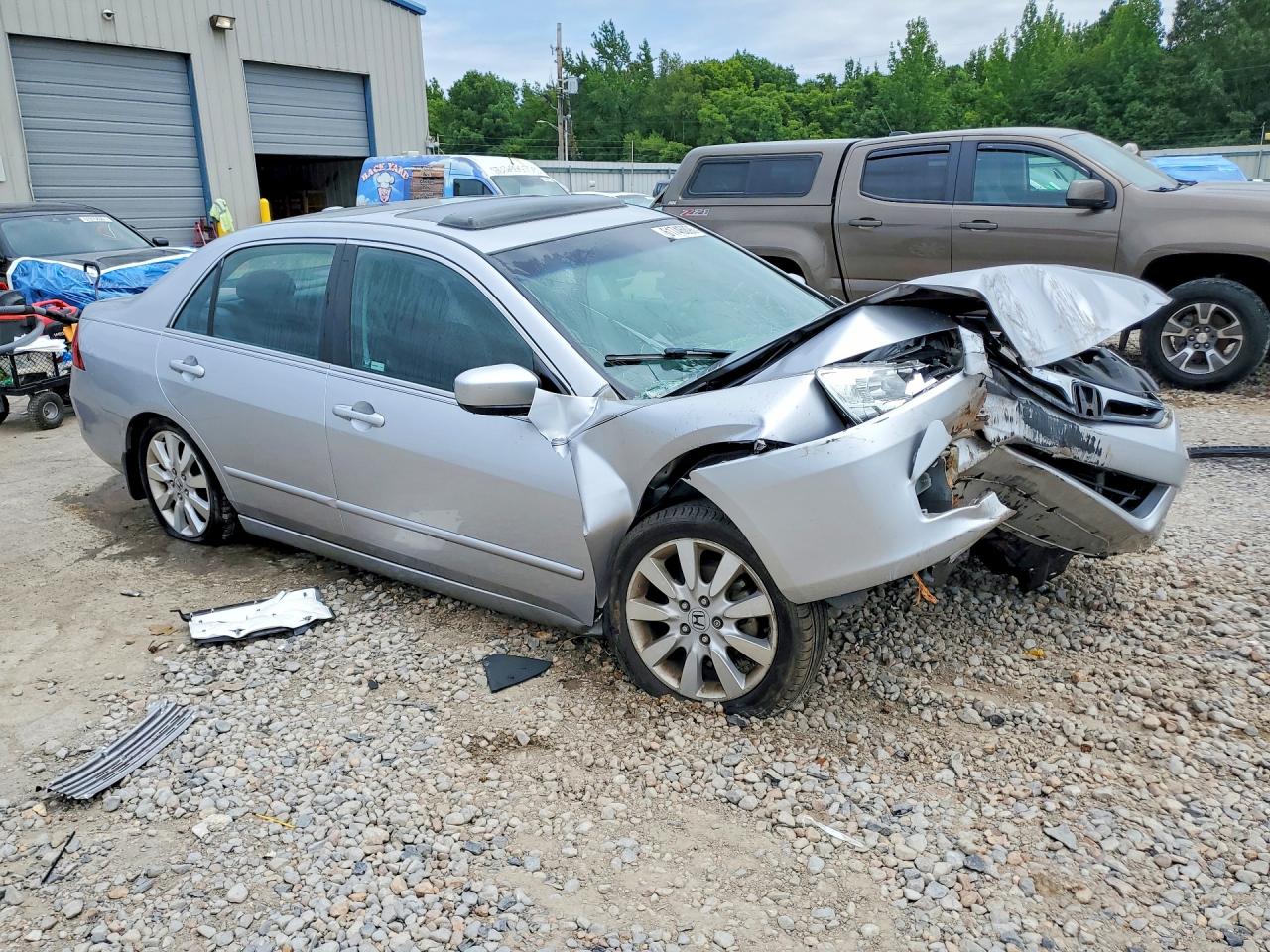 2007 Honda Accord Ex Silver vin: 1HGCM66557A101807