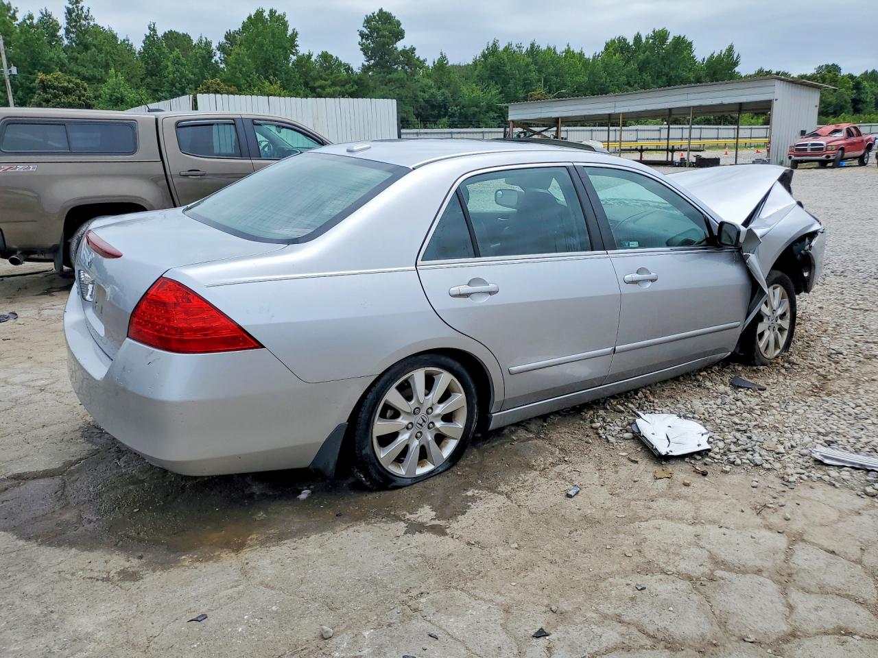2007 Honda Accord Ex Silver vin: 1HGCM66557A101807