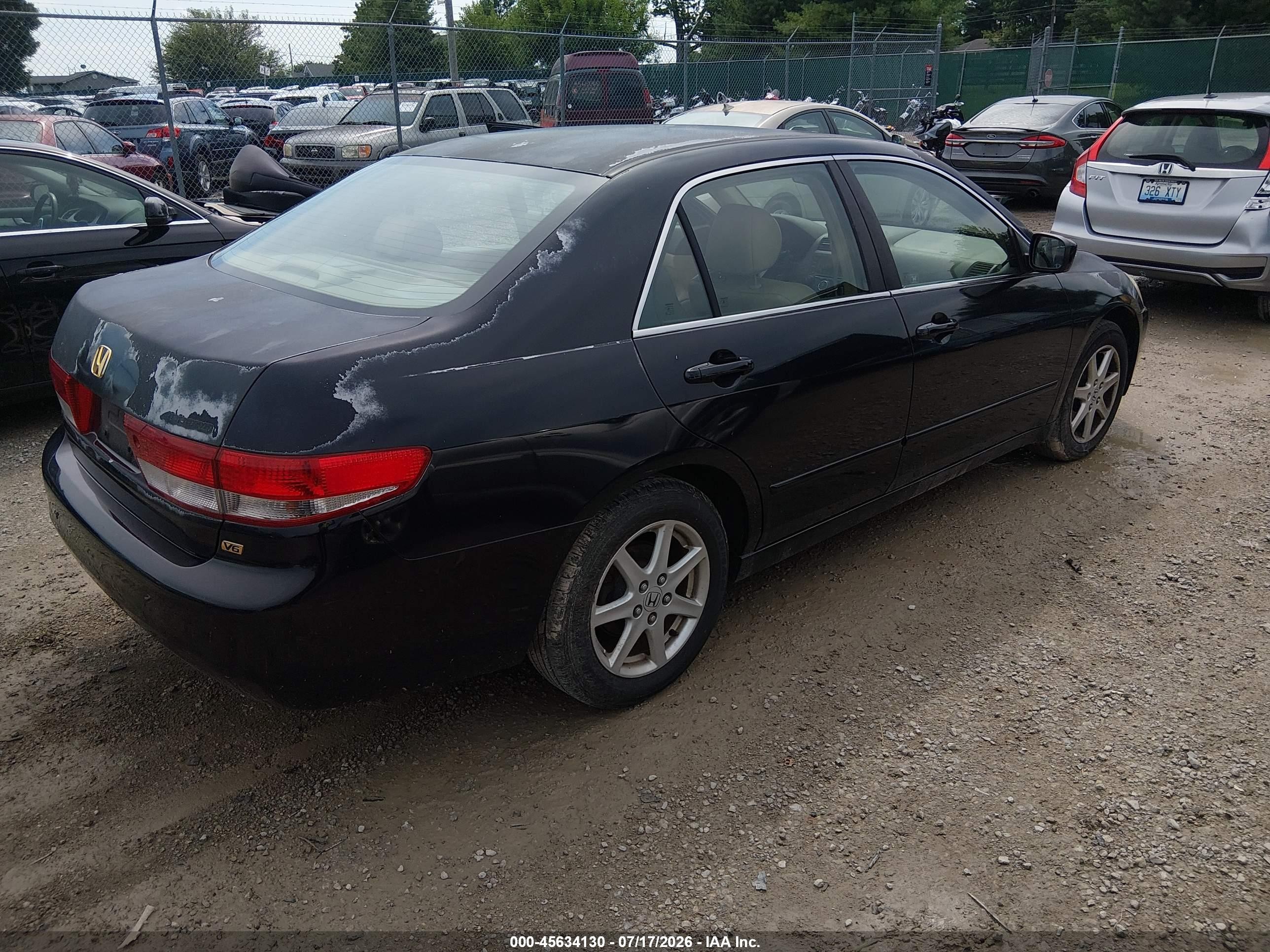 2003 Honda Accord Sdn Ex Blue vin: 1HGCM66563A083800