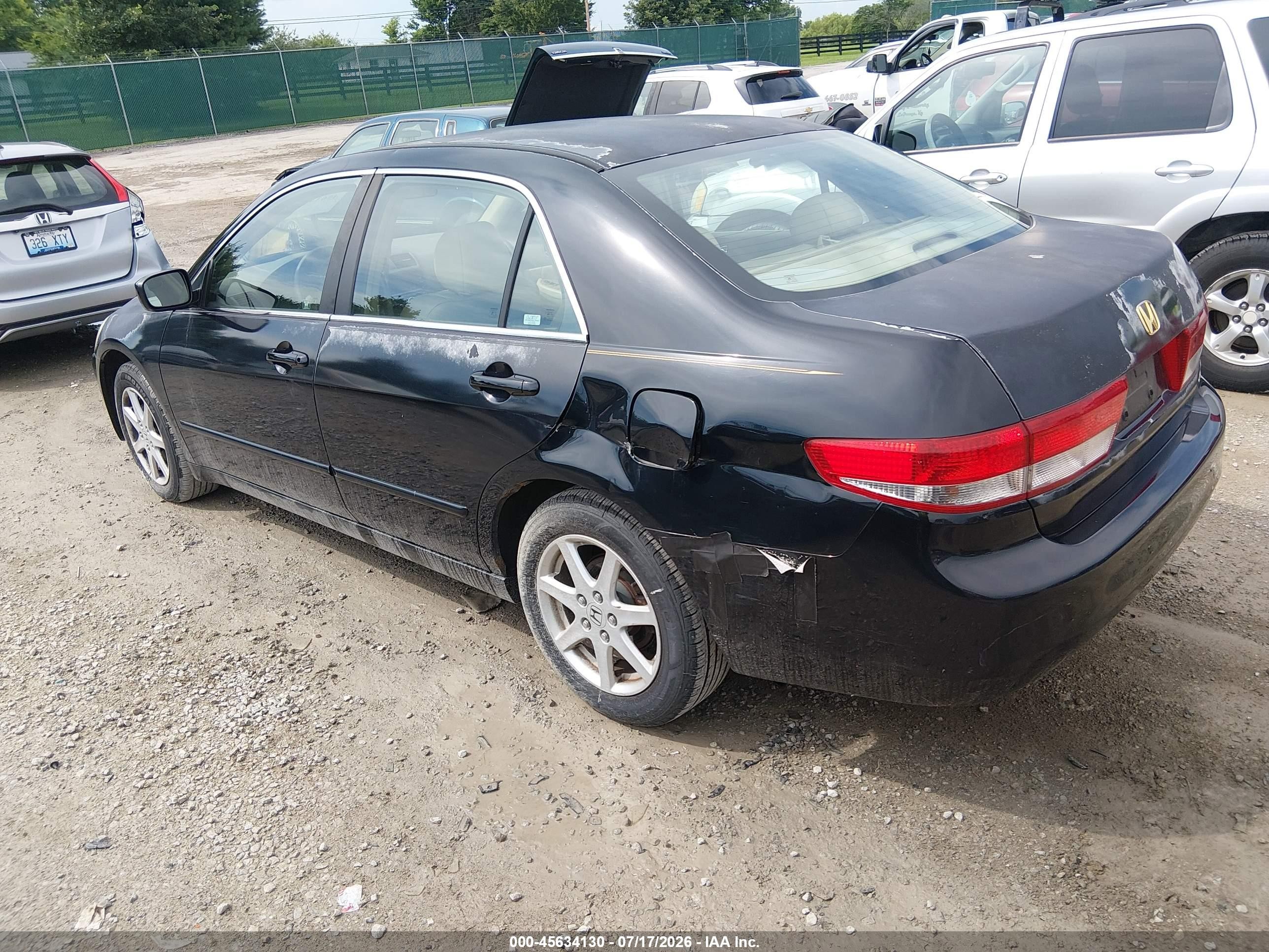 2003 Honda Accord Sdn Ex Blue vin: 1HGCM66563A083800