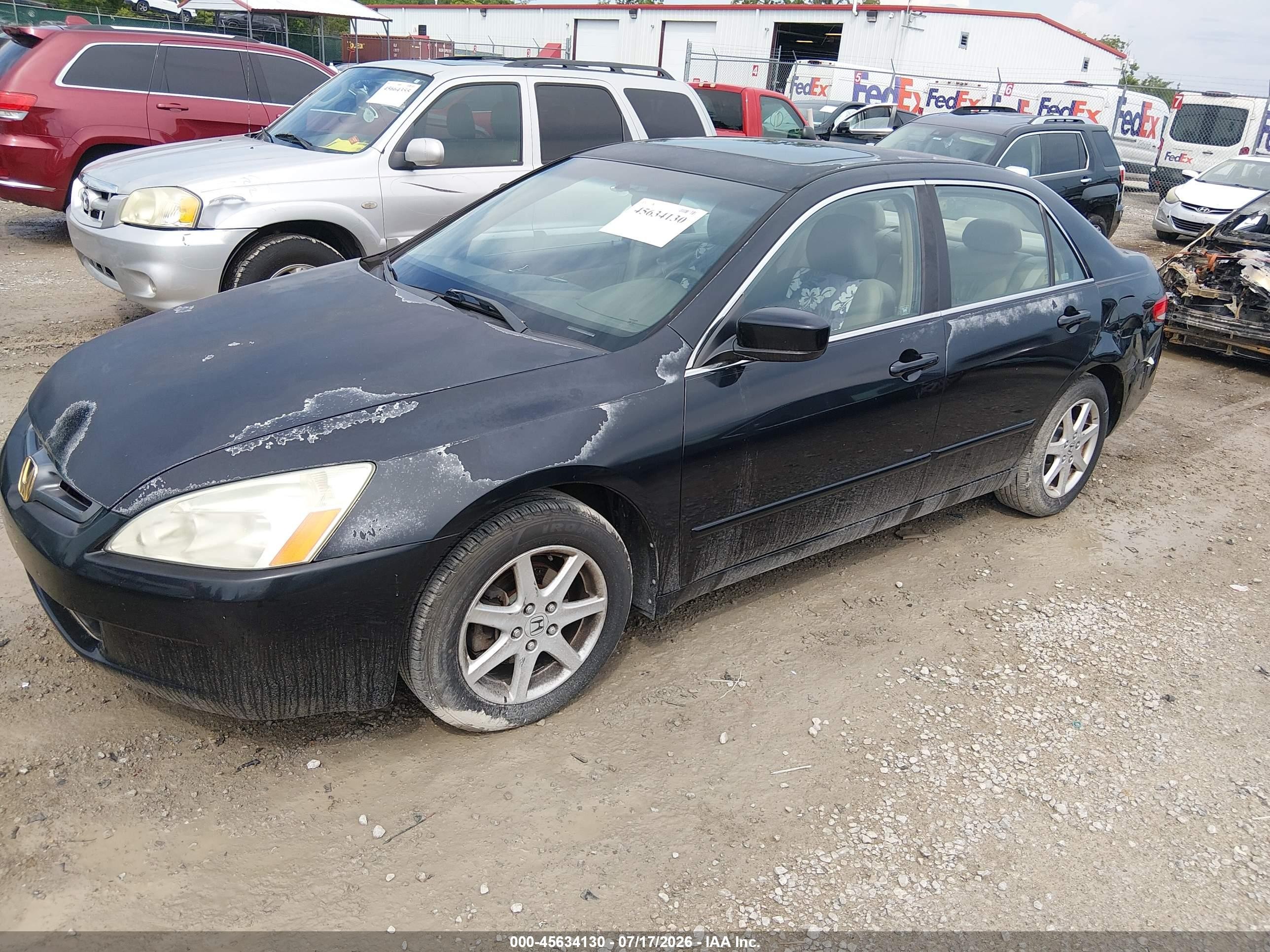 2003 Honda Accord Sdn Ex Blue vin: 1HGCM66563A083800