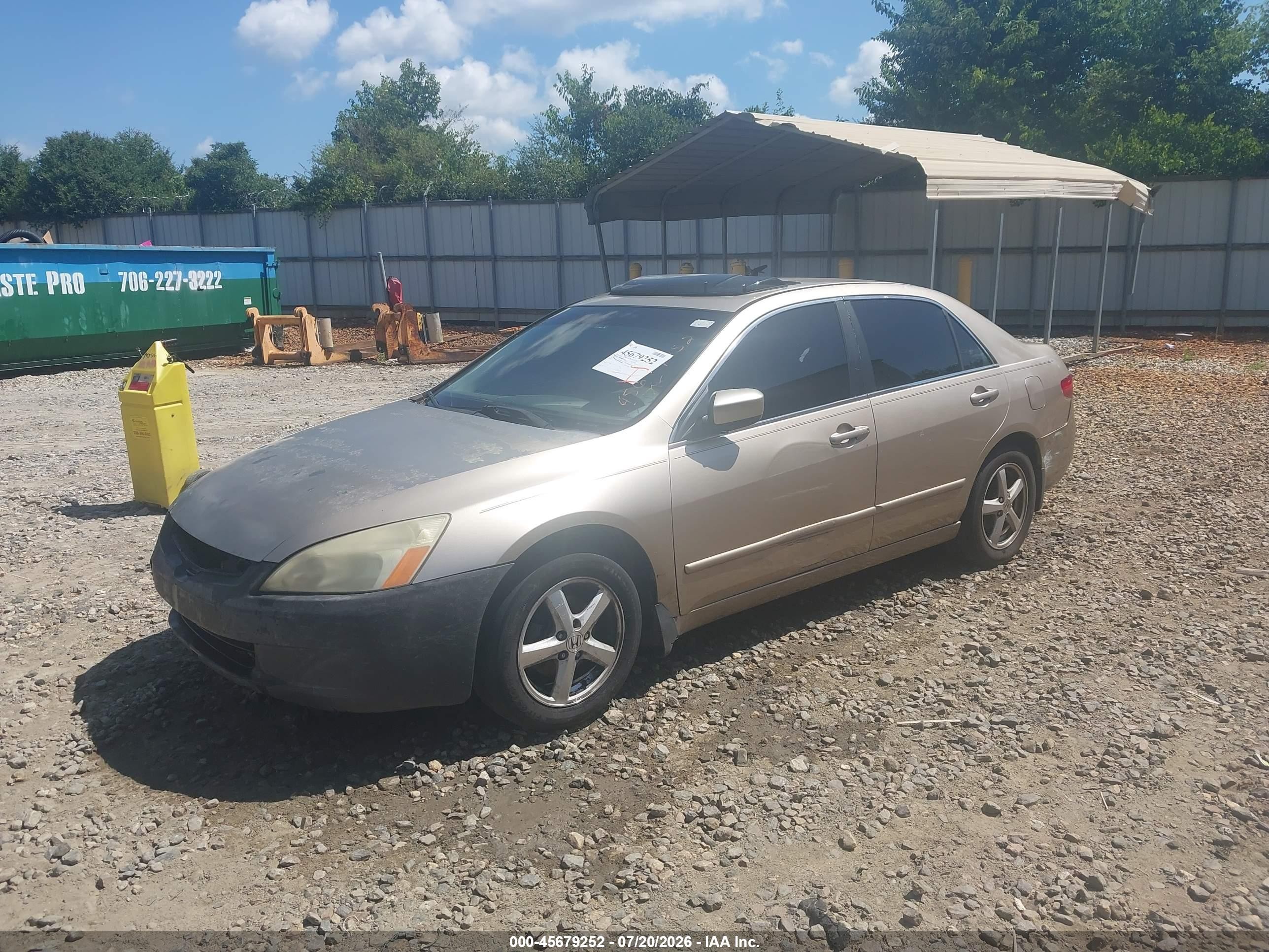 2005 Honda Accord 3.0 Ex Желто-коричневый vin: 1HGCM66565A026788