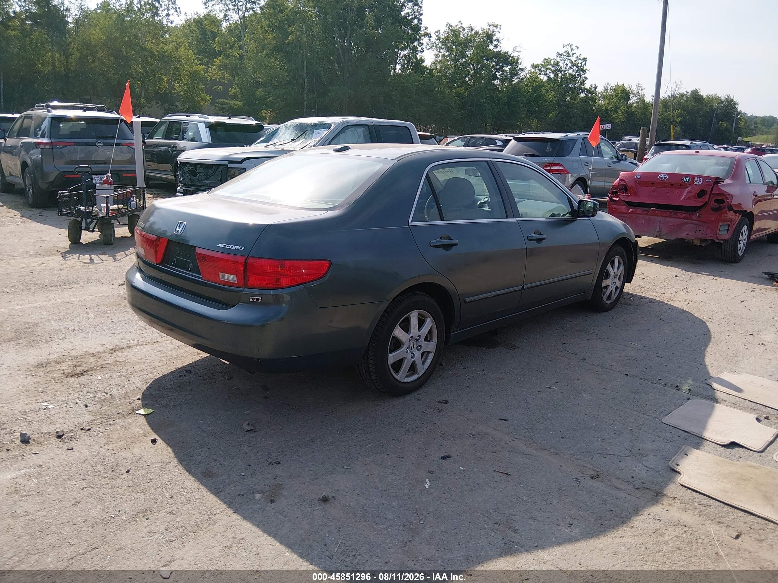 2005 Honda Accord 3.0 Ex Green vin: 1HGCM66565A049956