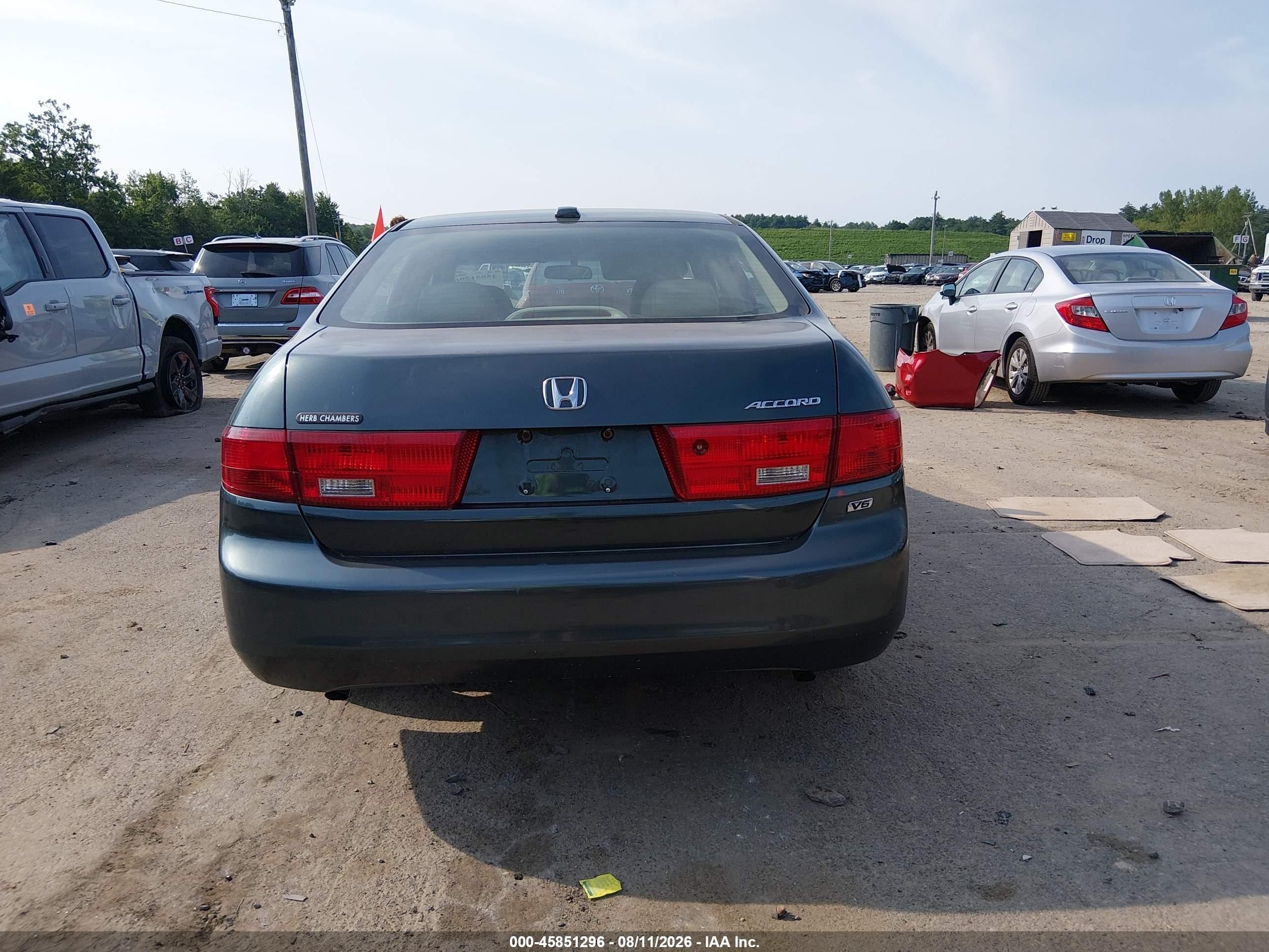 2005 Honda Accord 3.0 Ex Green vin: 1HGCM66565A049956