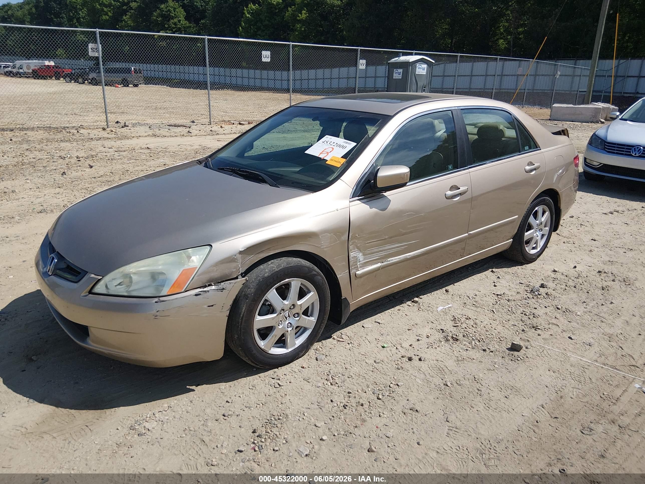 2005 Honda Accord 3.0 Ex Champagne vin: 1HGCM66565A070676