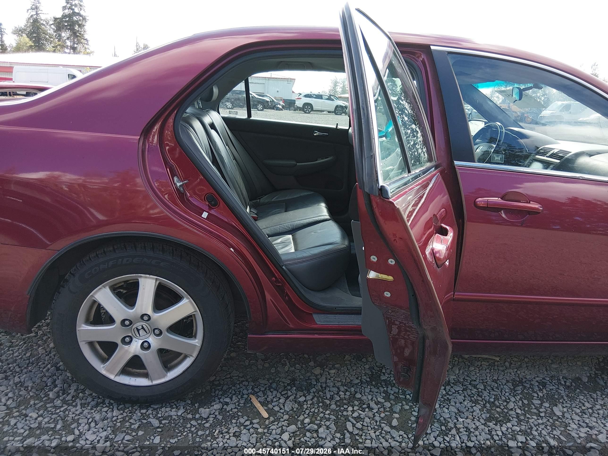 2005 Honda Accord 3.0 Ex Maroon vin: 1HGCM66565A073416