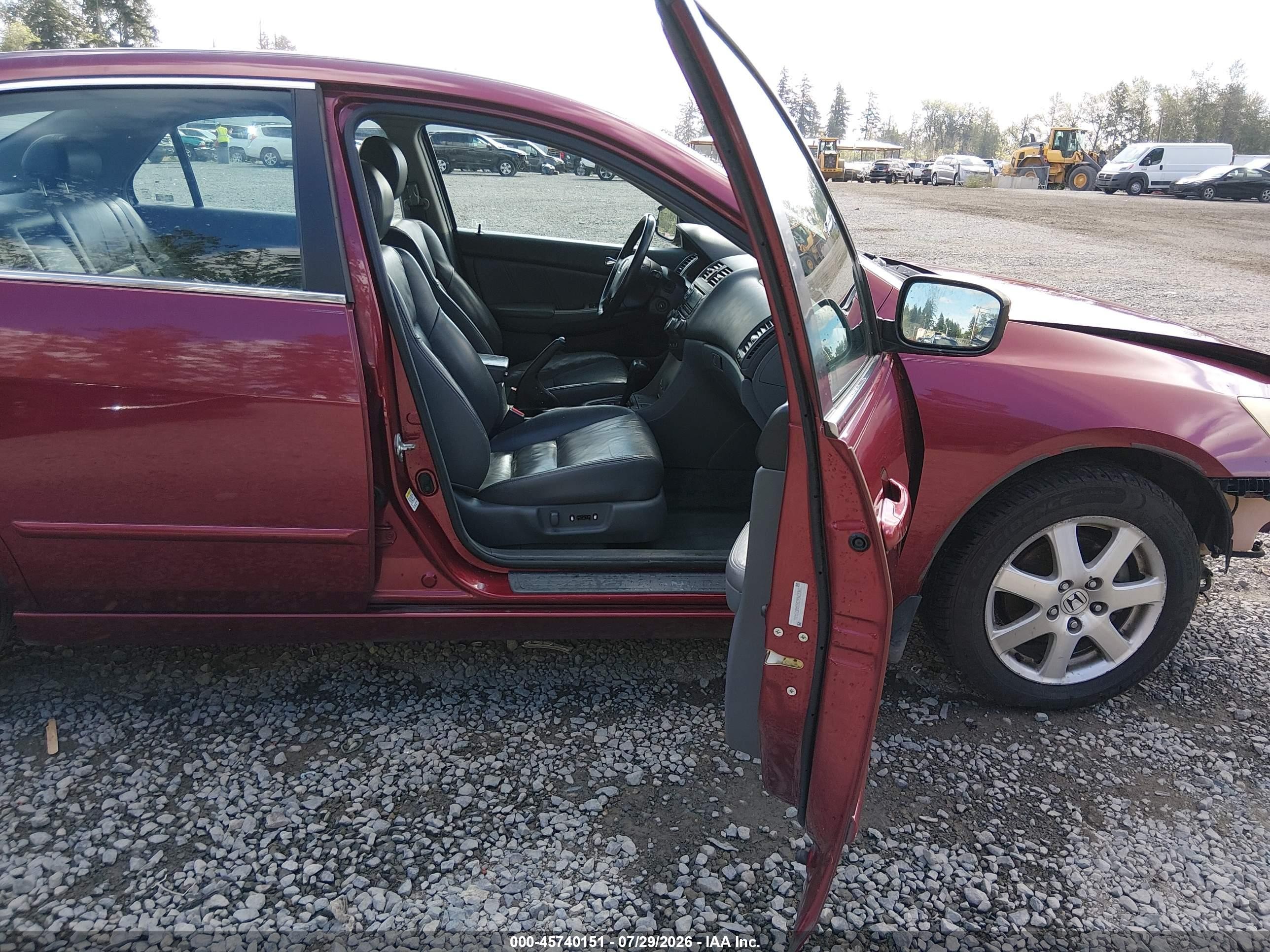 2005 Honda Accord 3.0 Ex Maroon vin: 1HGCM66565A073416