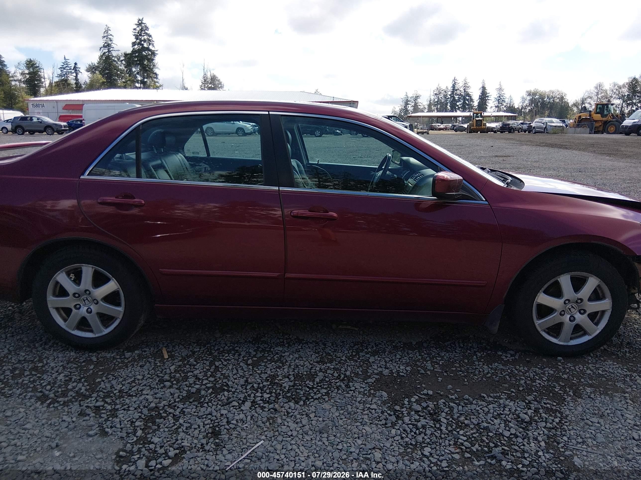 2005 Honda Accord 3.0 Ex Maroon vin: 1HGCM66565A073416