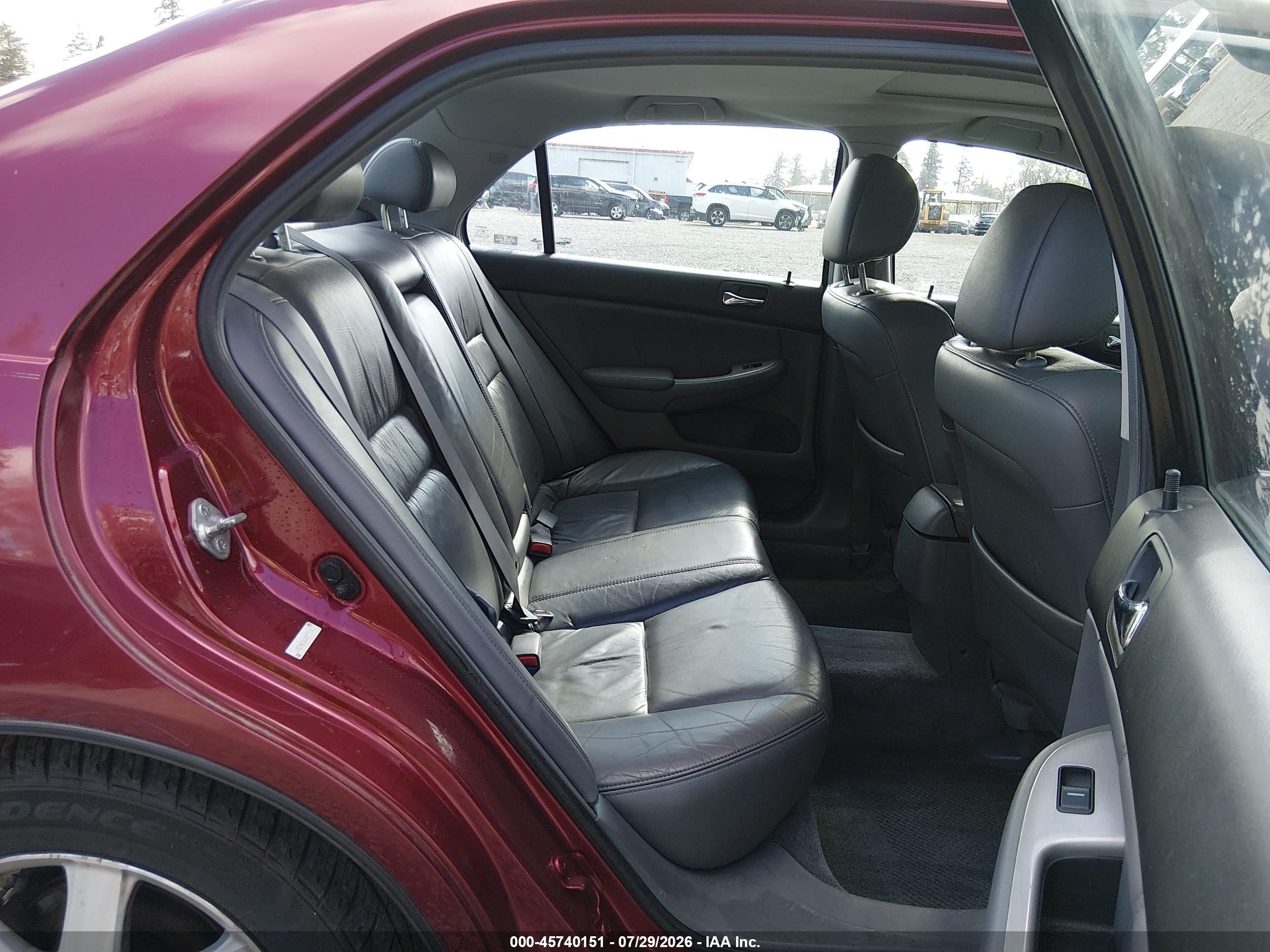2005 Honda Accord 3.0 Ex Maroon vin: 1HGCM66565A073416