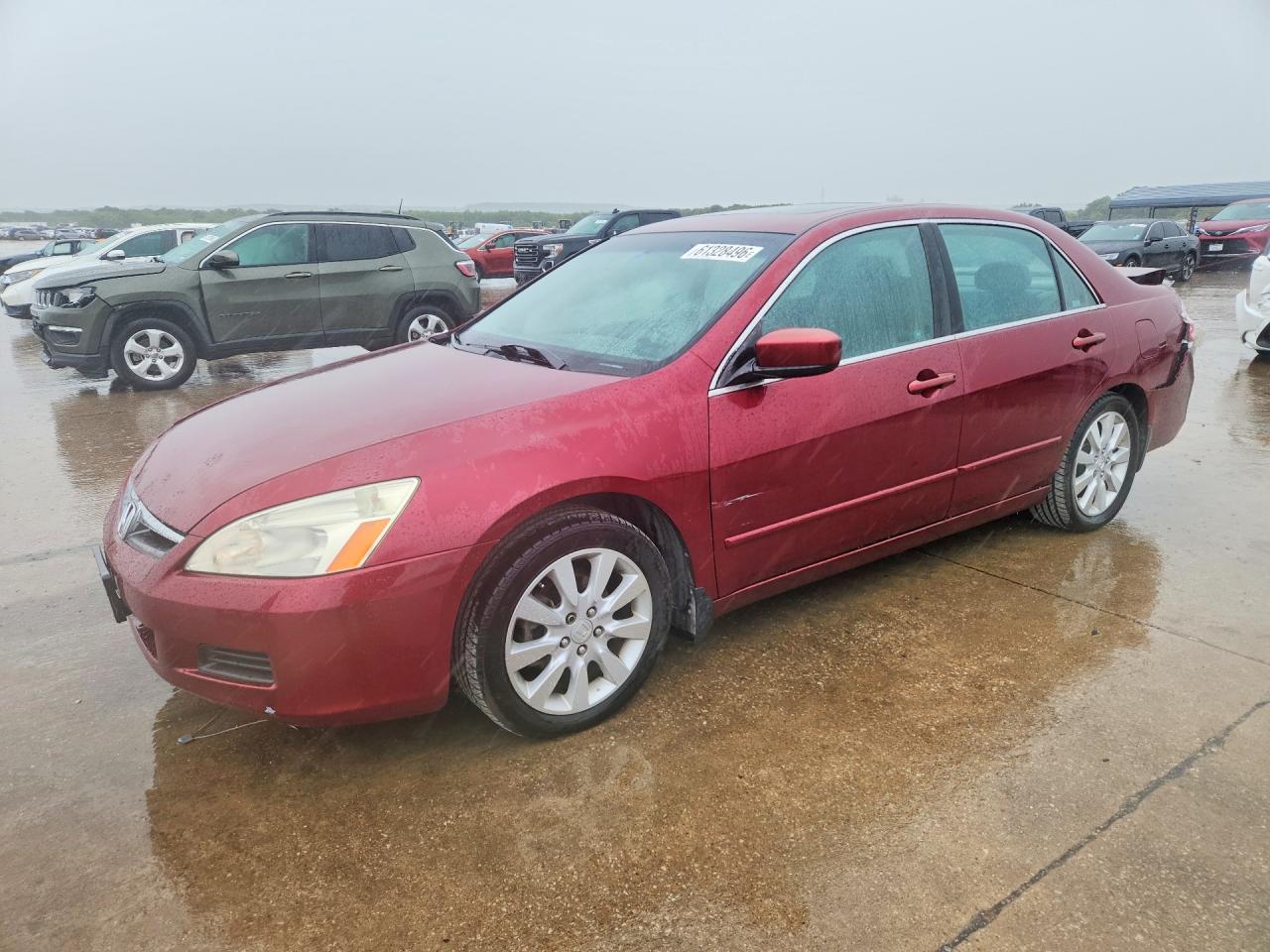 2006 Honda Accord Ex Red vin: 1HGCM66566A002301