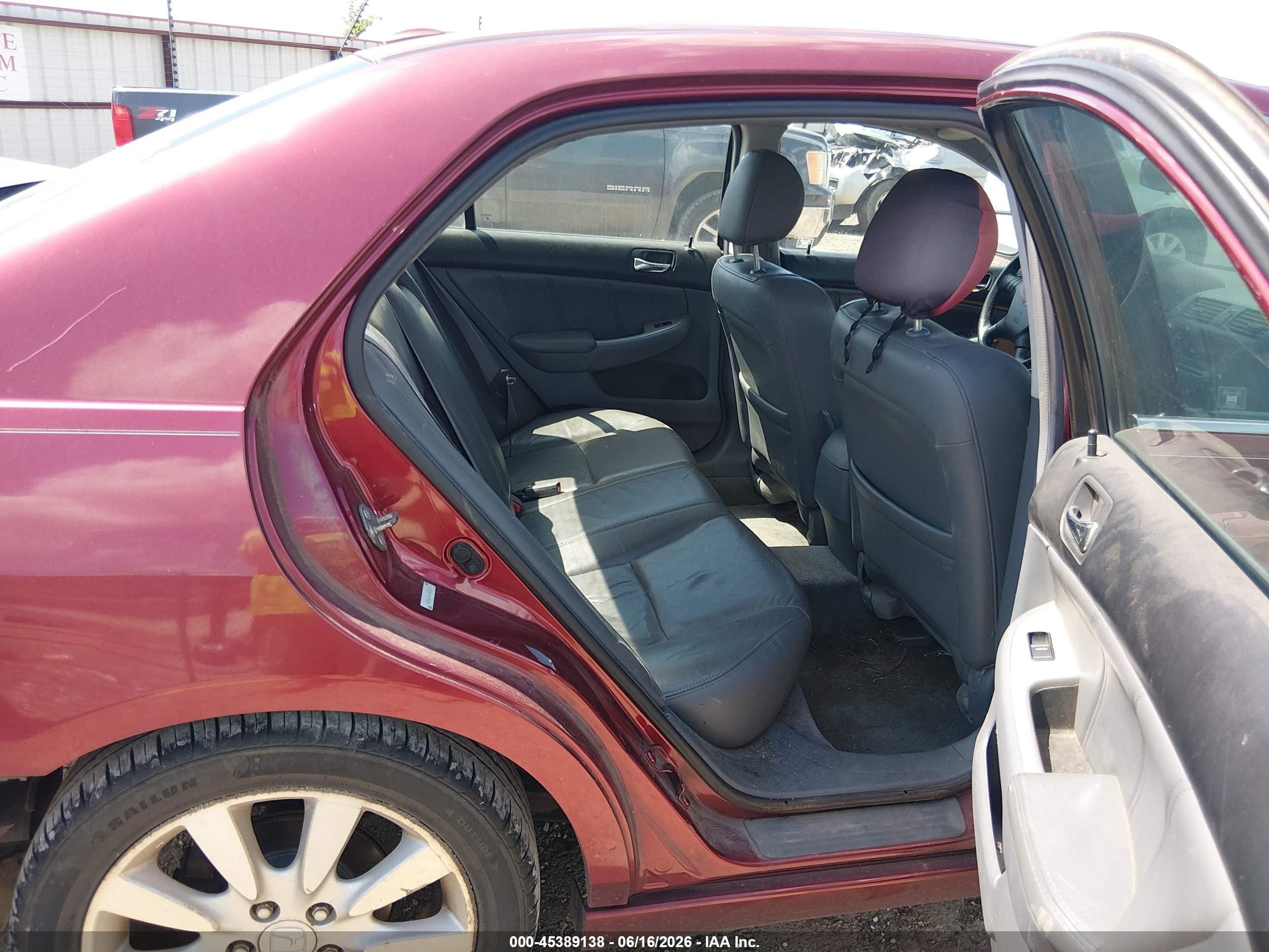 2006 Honda Accord 3.0 Ex Burgundy vin: 1HGCM66566A018773