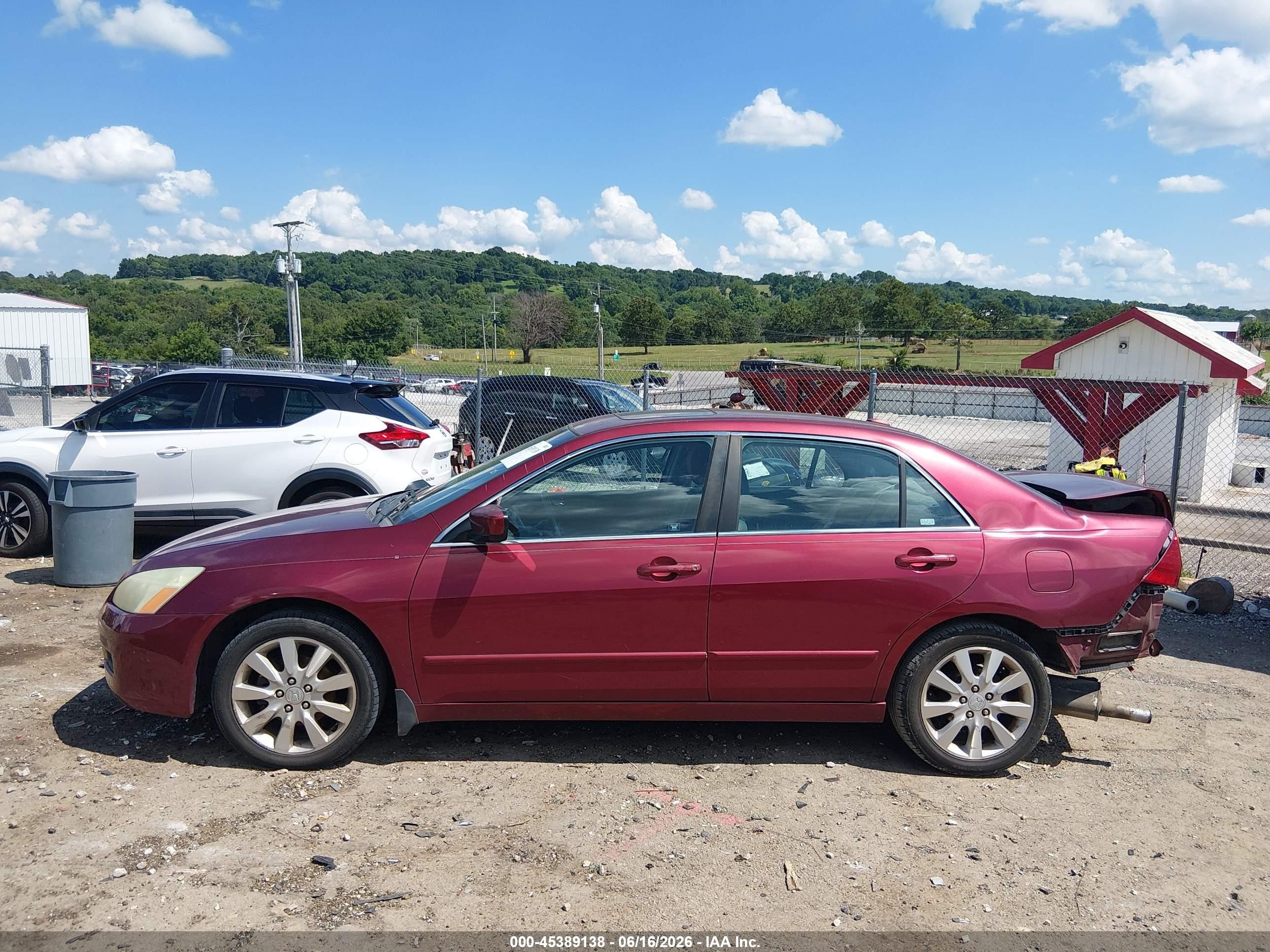2006 Honda Accord 3.0 Ex Burgundy vin: 1HGCM66566A018773
