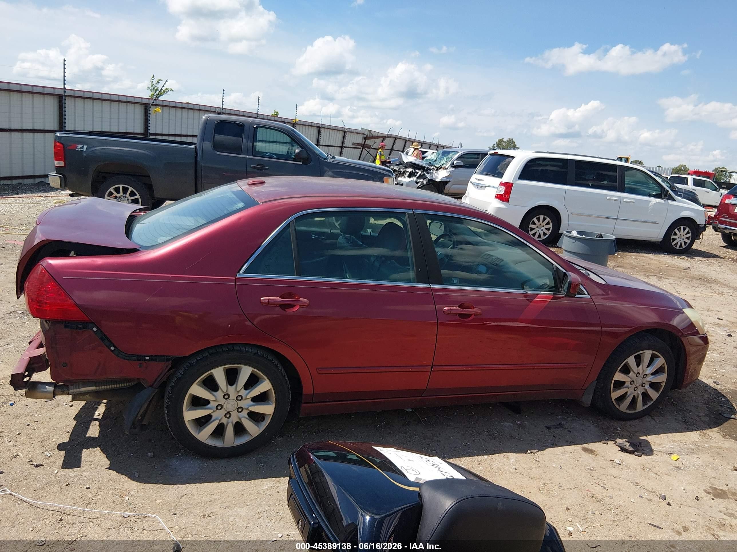 2006 Honda Accord 3.0 Ex Burgundy vin: 1HGCM66566A018773