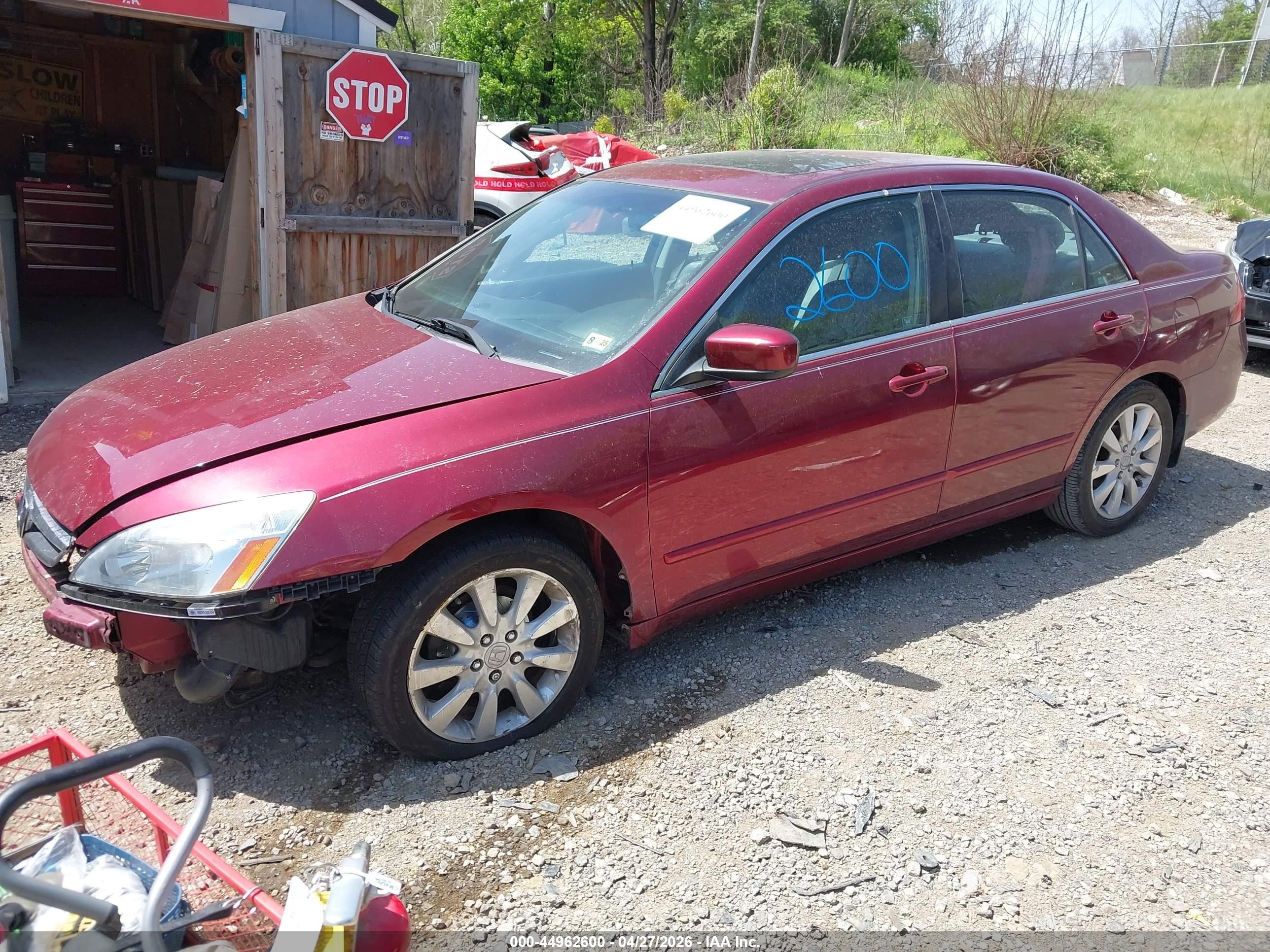 2006 Honda Accord 3.0 Ex Red vin: 1HGCM66566A023973