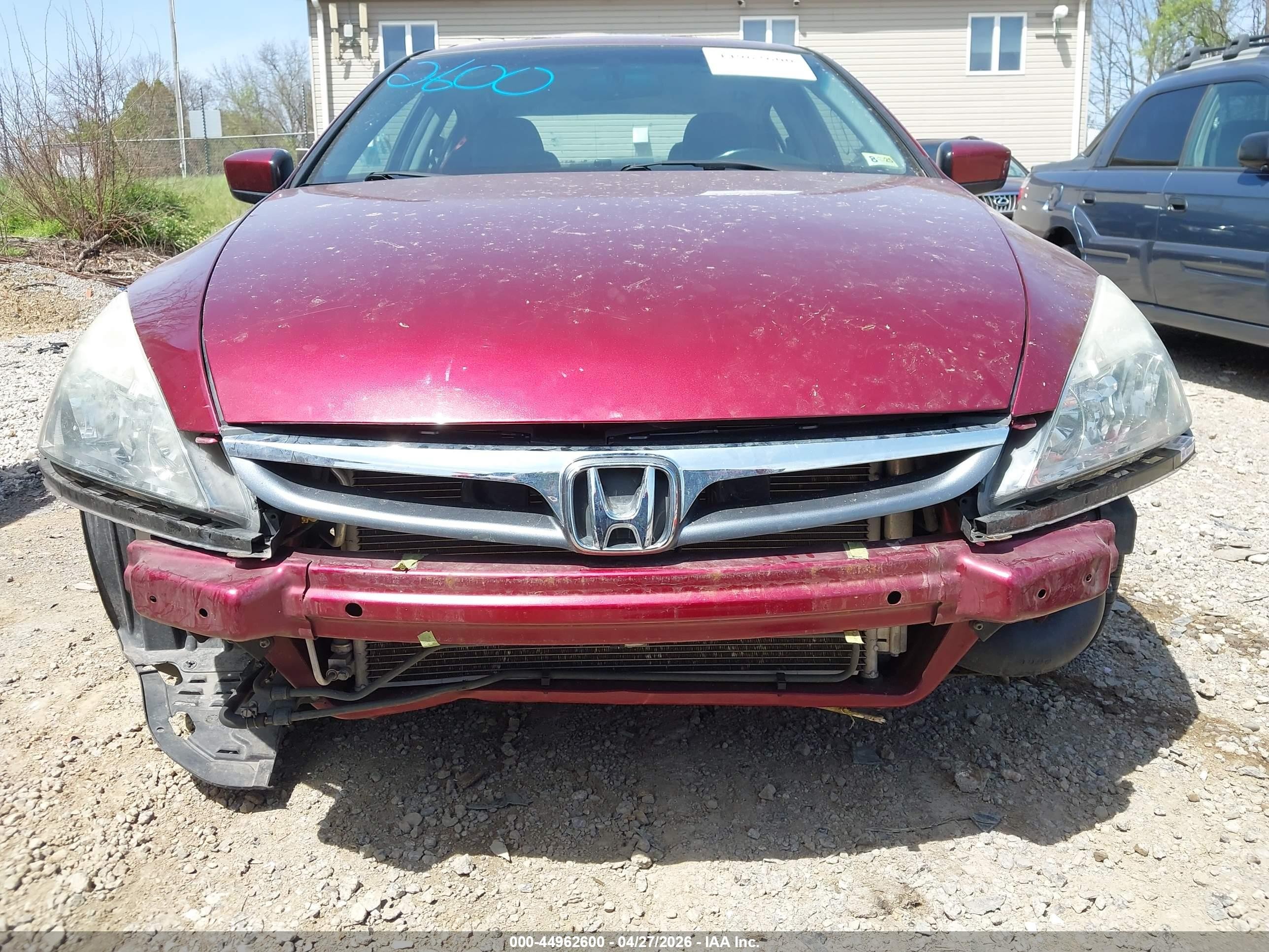 2006 Honda Accord 3.0 Ex Red vin: 1HGCM66566A023973
