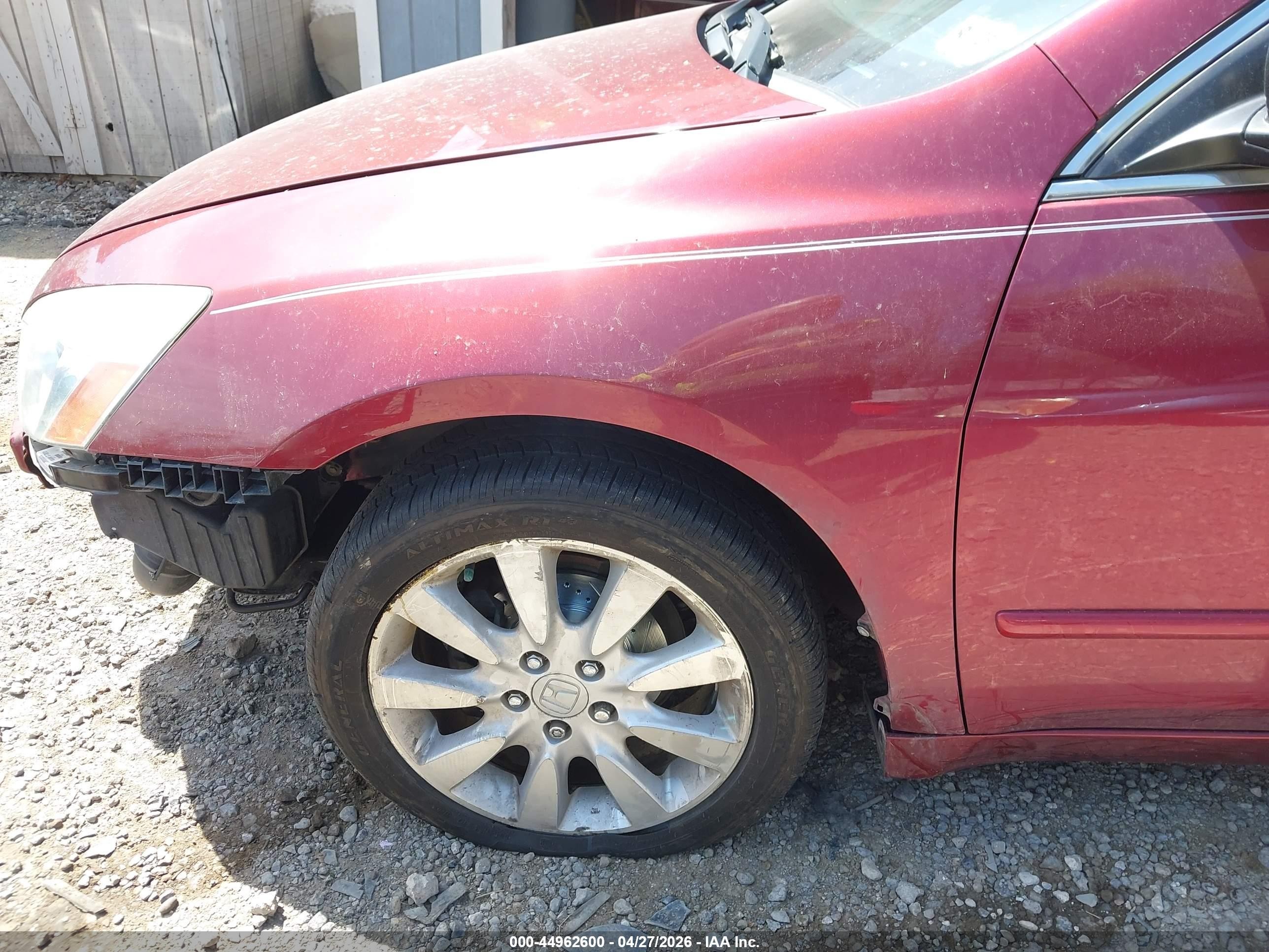 2006 Honda Accord 3.0 Ex Red vin: 1HGCM66566A023973