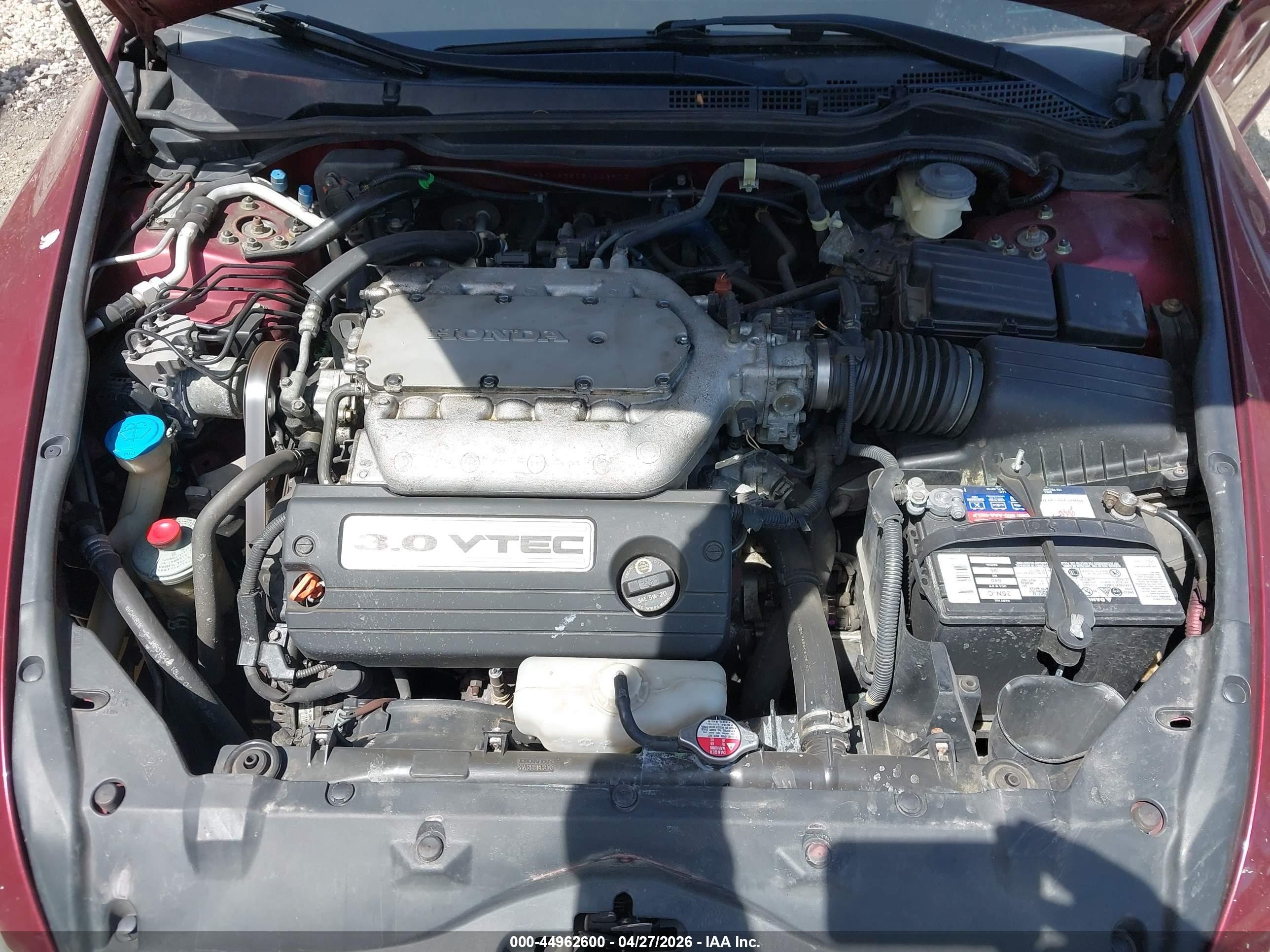 2006 Honda Accord 3.0 Ex Red vin: 1HGCM66566A023973