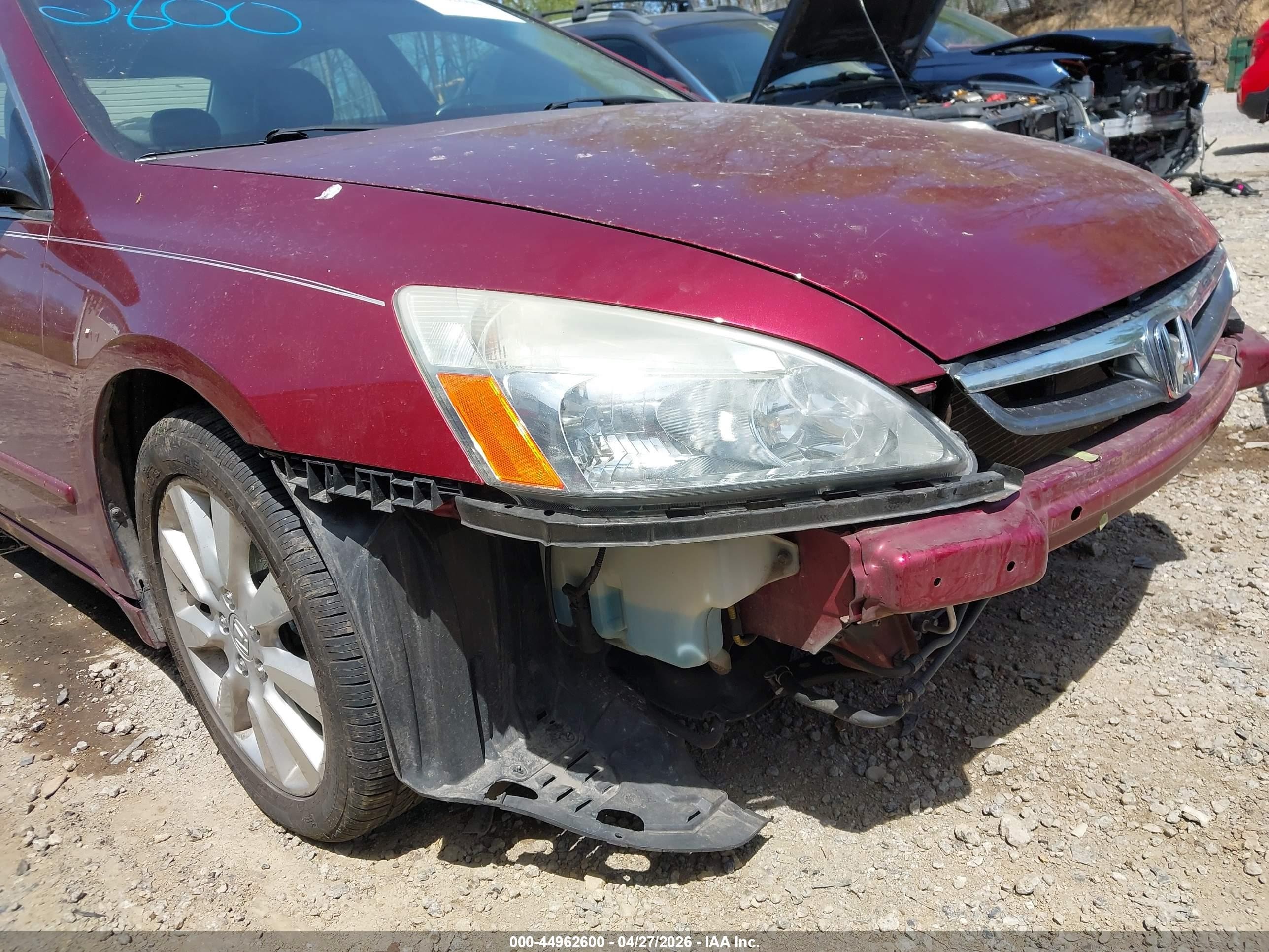 2006 Honda Accord 3.0 Ex Red vin: 1HGCM66566A023973