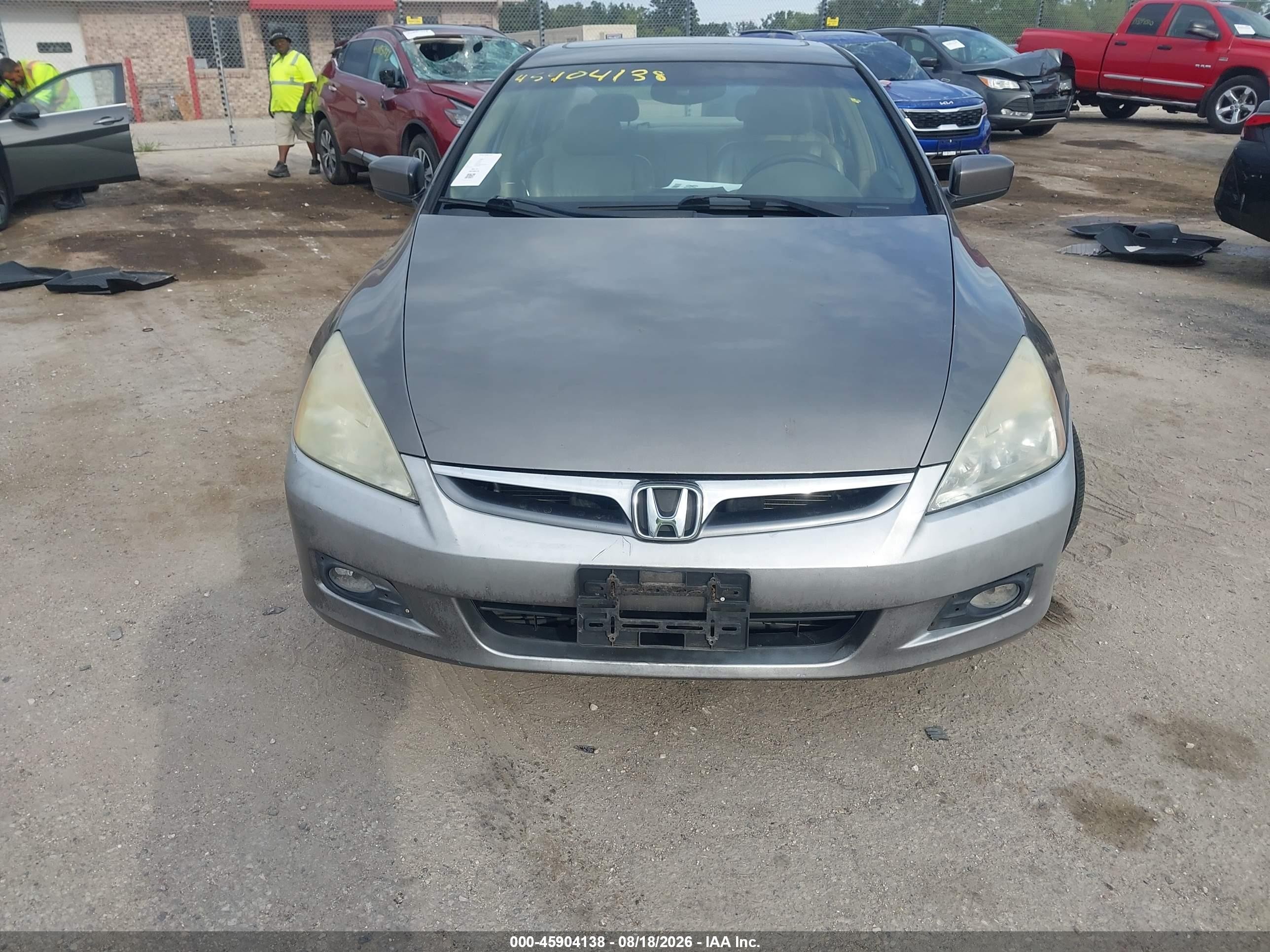 2006 Honda Accord 3.0 Ex Gray vin: 1HGCM66566A029160