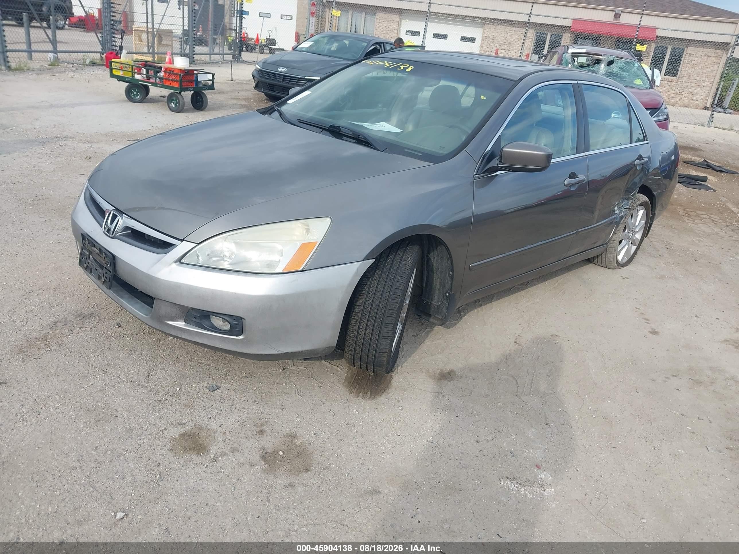2006 Honda Accord 3.0 Ex Gray vin: 1HGCM66566A029160