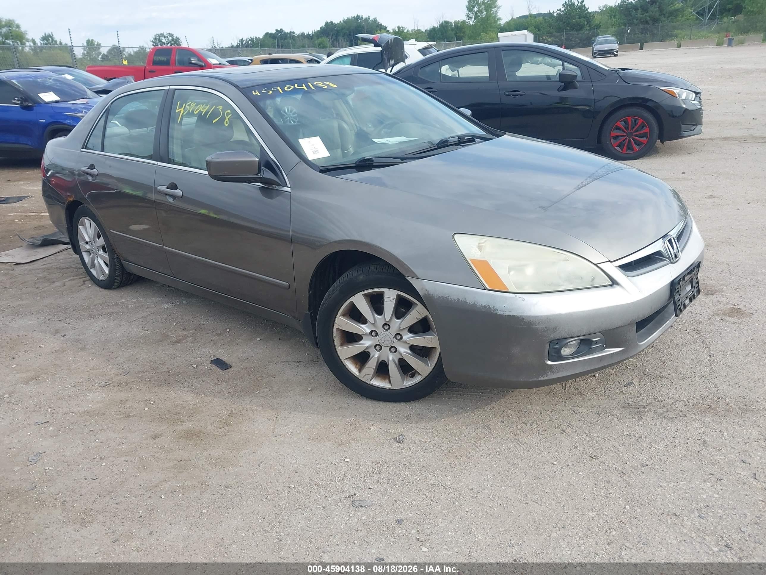 2006 Honda Accord 3.0 Ex Gray vin: 1HGCM66566A029160