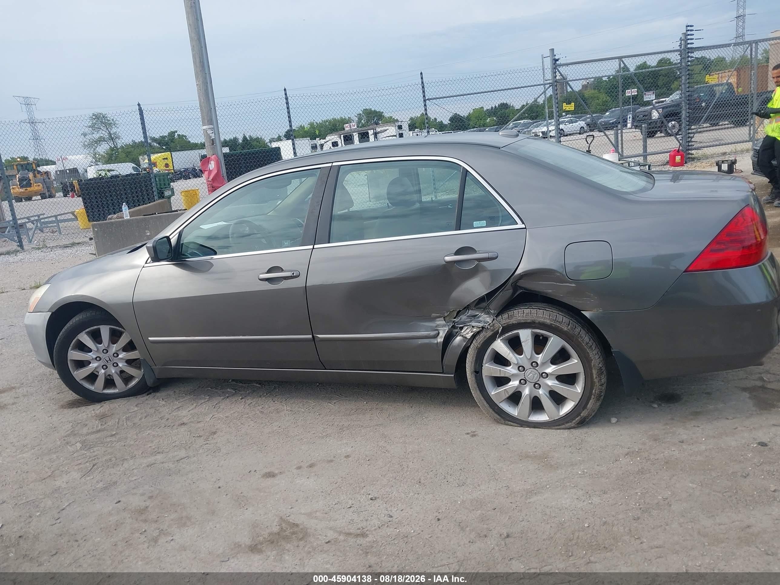2006 Honda Accord 3.0 Ex Gray vin: 1HGCM66566A029160