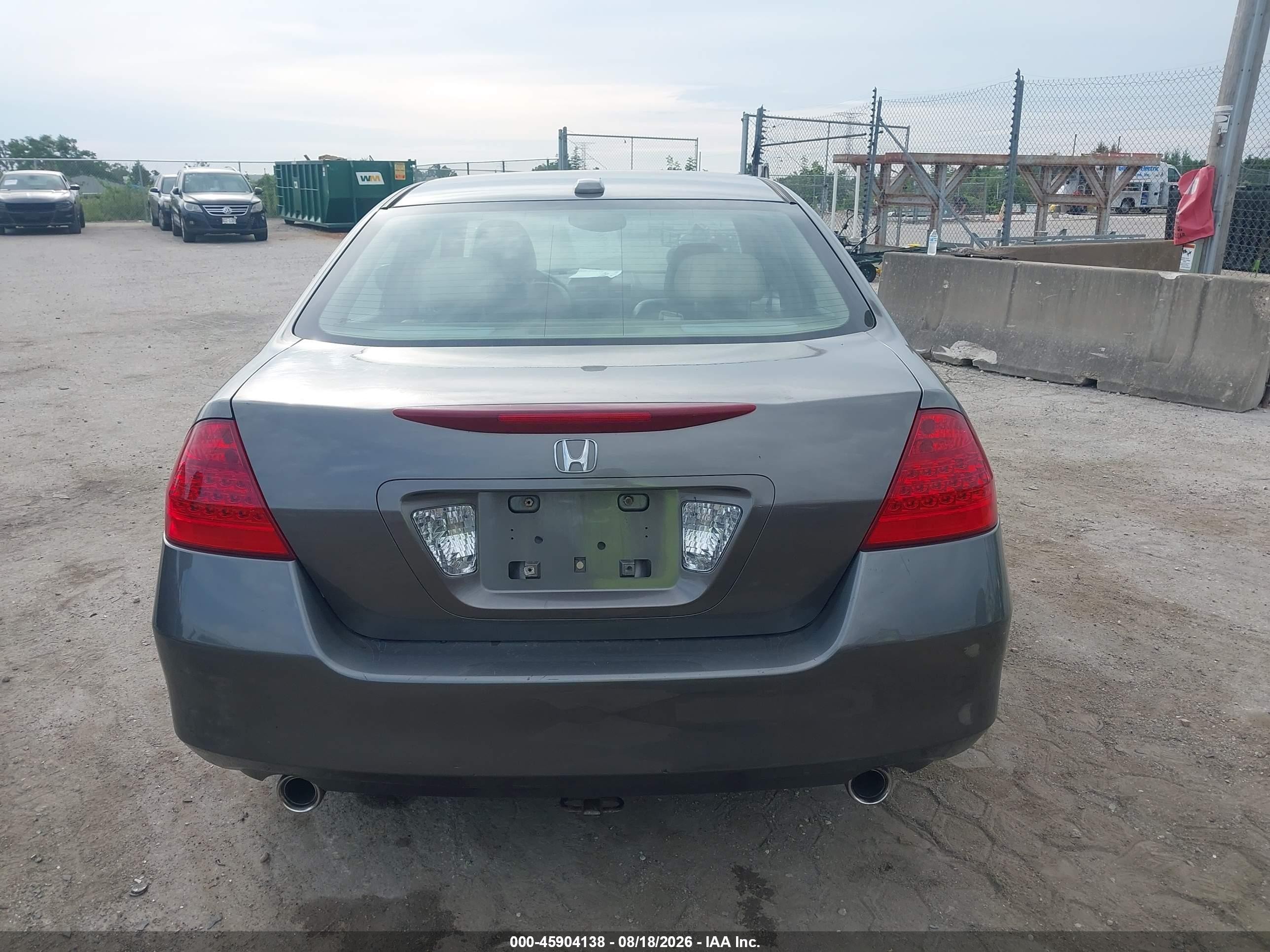 2006 Honda Accord 3.0 Ex Gray vin: 1HGCM66566A029160