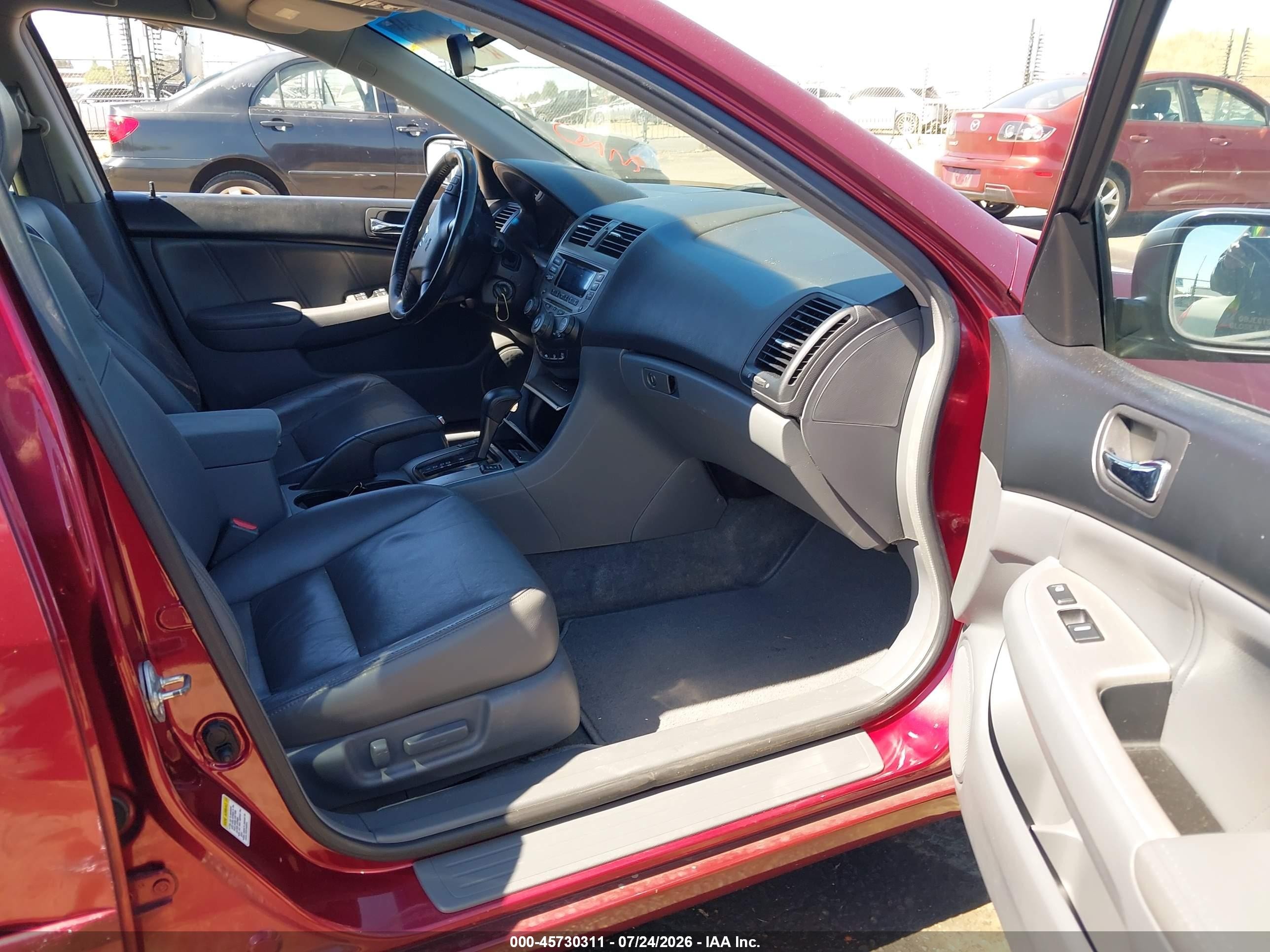 2006 Honda Accord 3.0 Ex Red vin: 1HGCM66566A030339