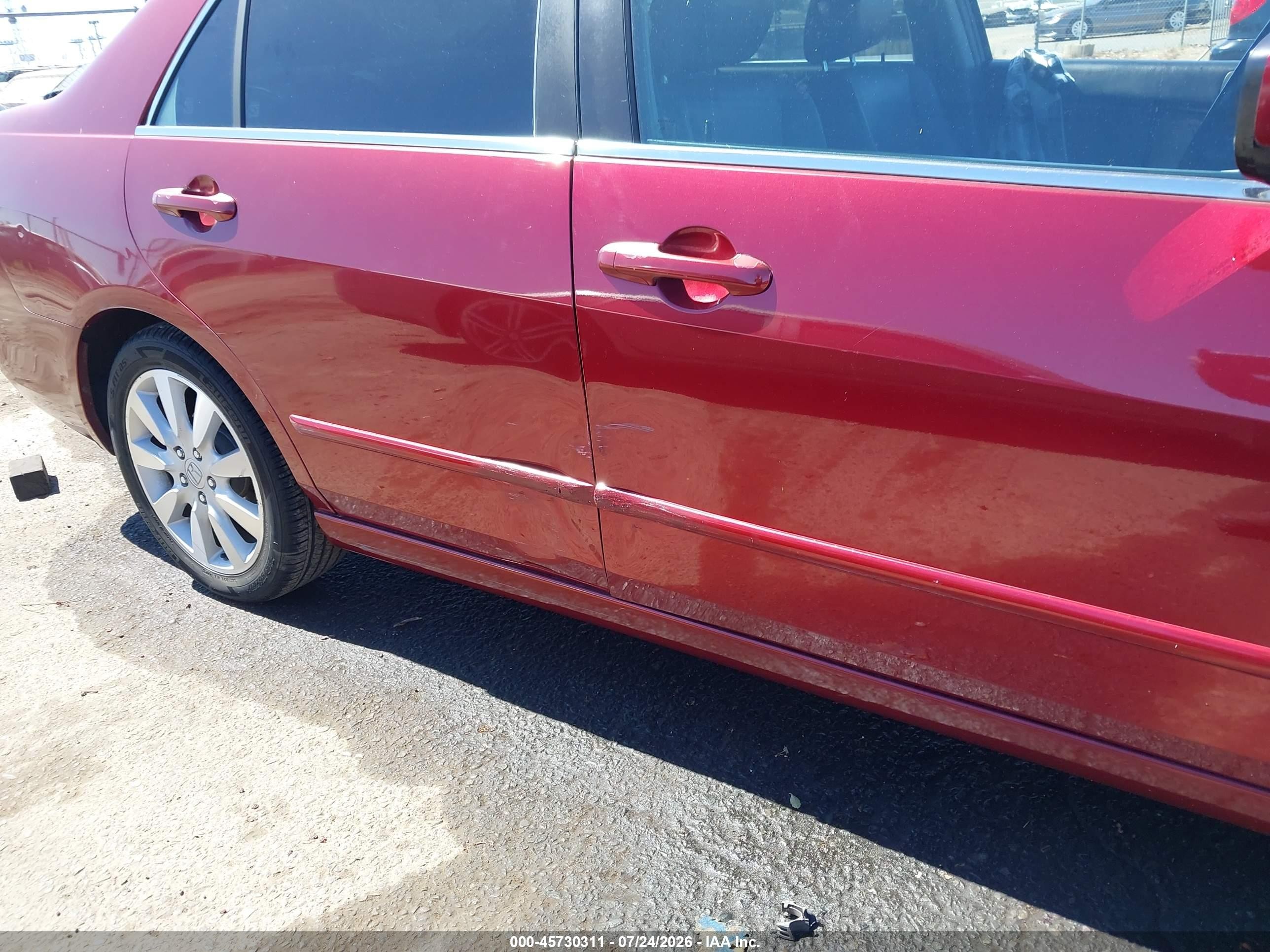 2006 Honda Accord 3.0 Ex Red vin: 1HGCM66566A030339