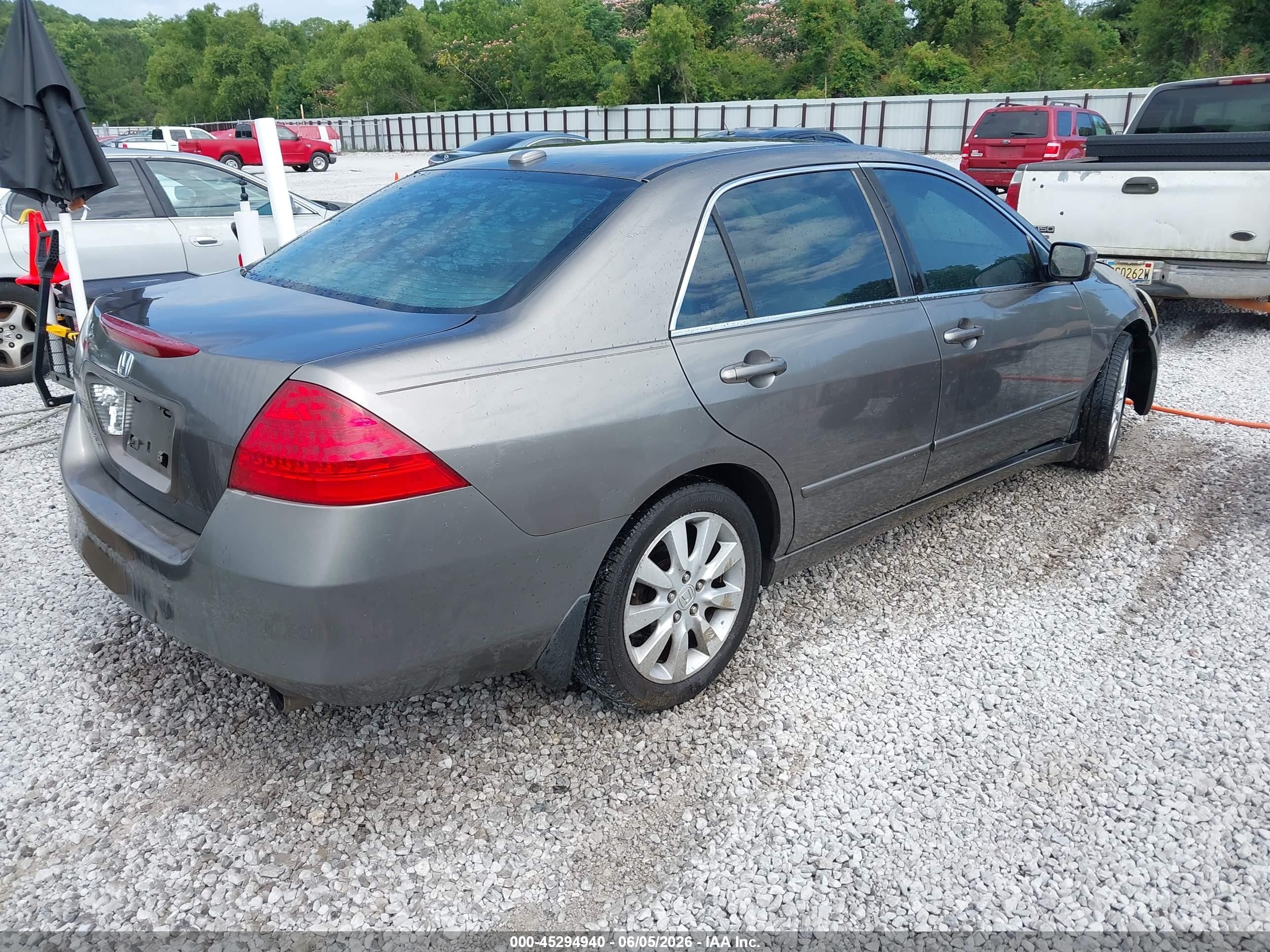 2006 Honda Accord 3.0 Ex Серый vin: 1HGCM66566A043866