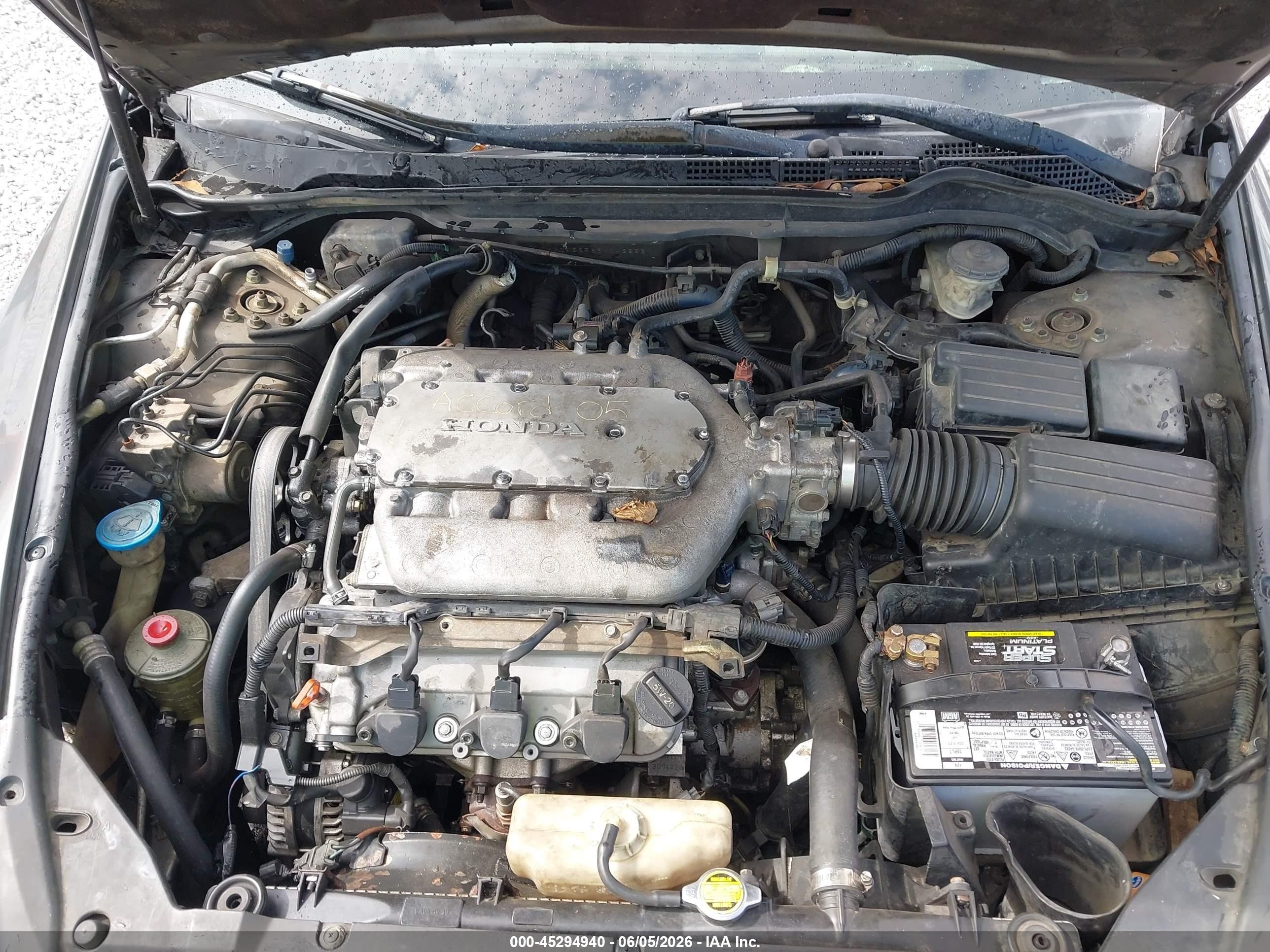 2006 Honda Accord 3.0 Ex Серый vin: 1HGCM66566A043866