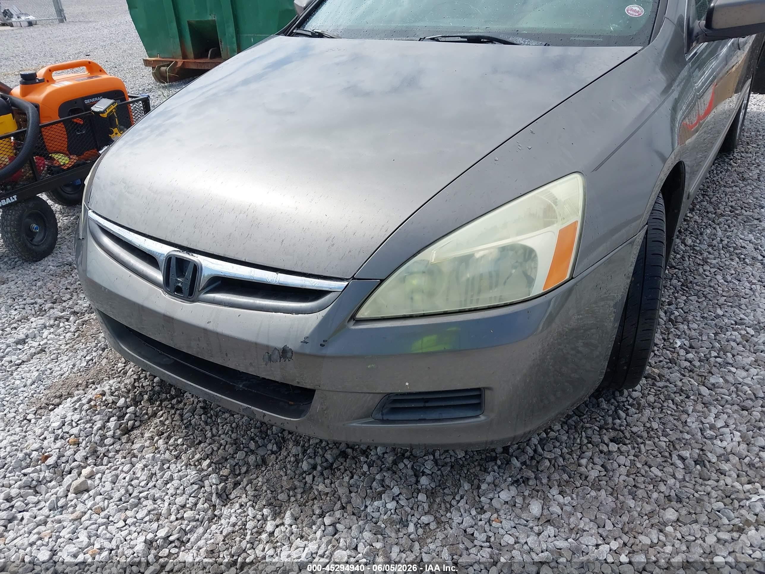 2006 Honda Accord 3.0 Ex Серый vin: 1HGCM66566A043866