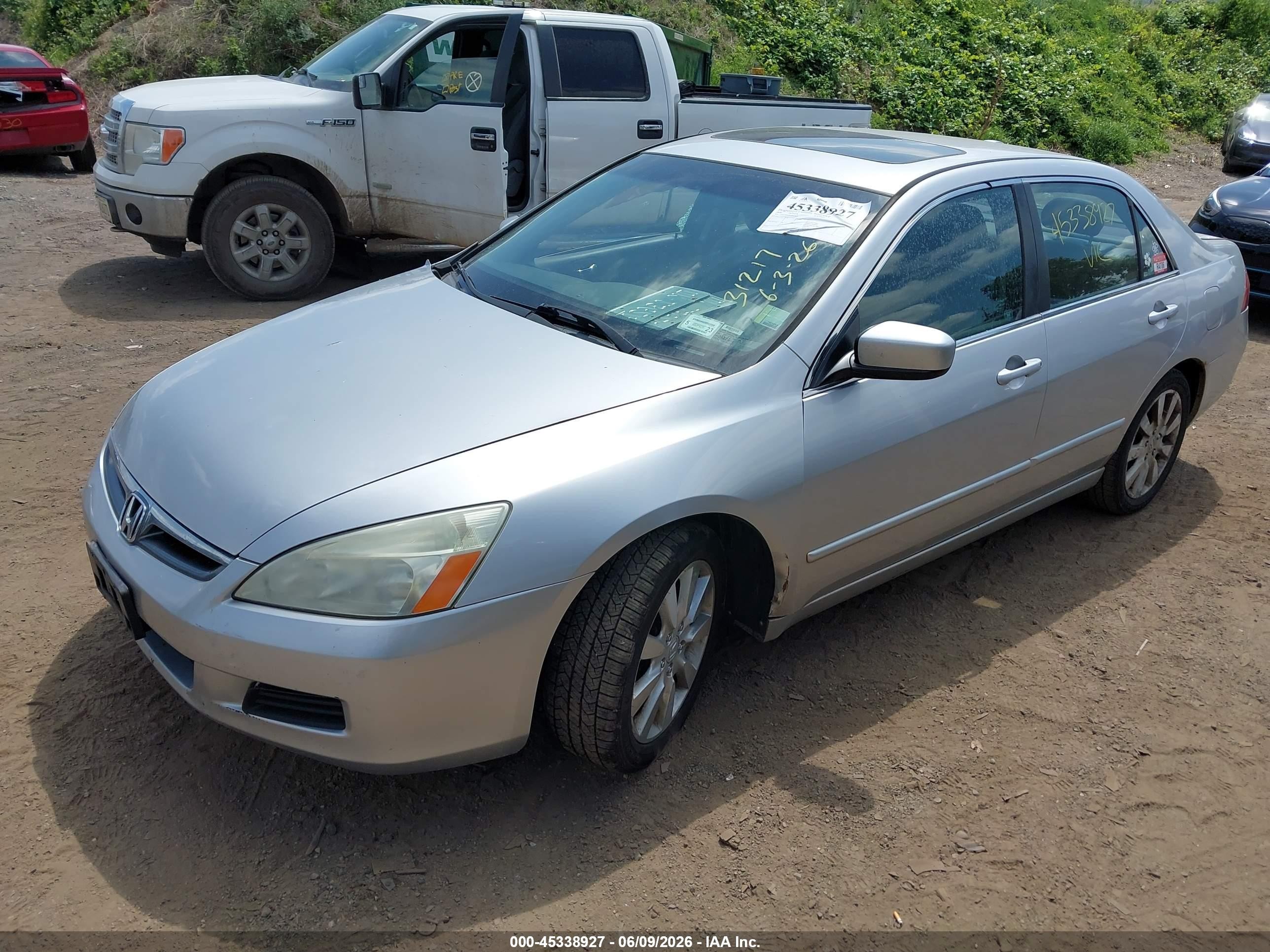 2006 Honda Accord 3.0 Ex Silver vin: 1HGCM66566A062367