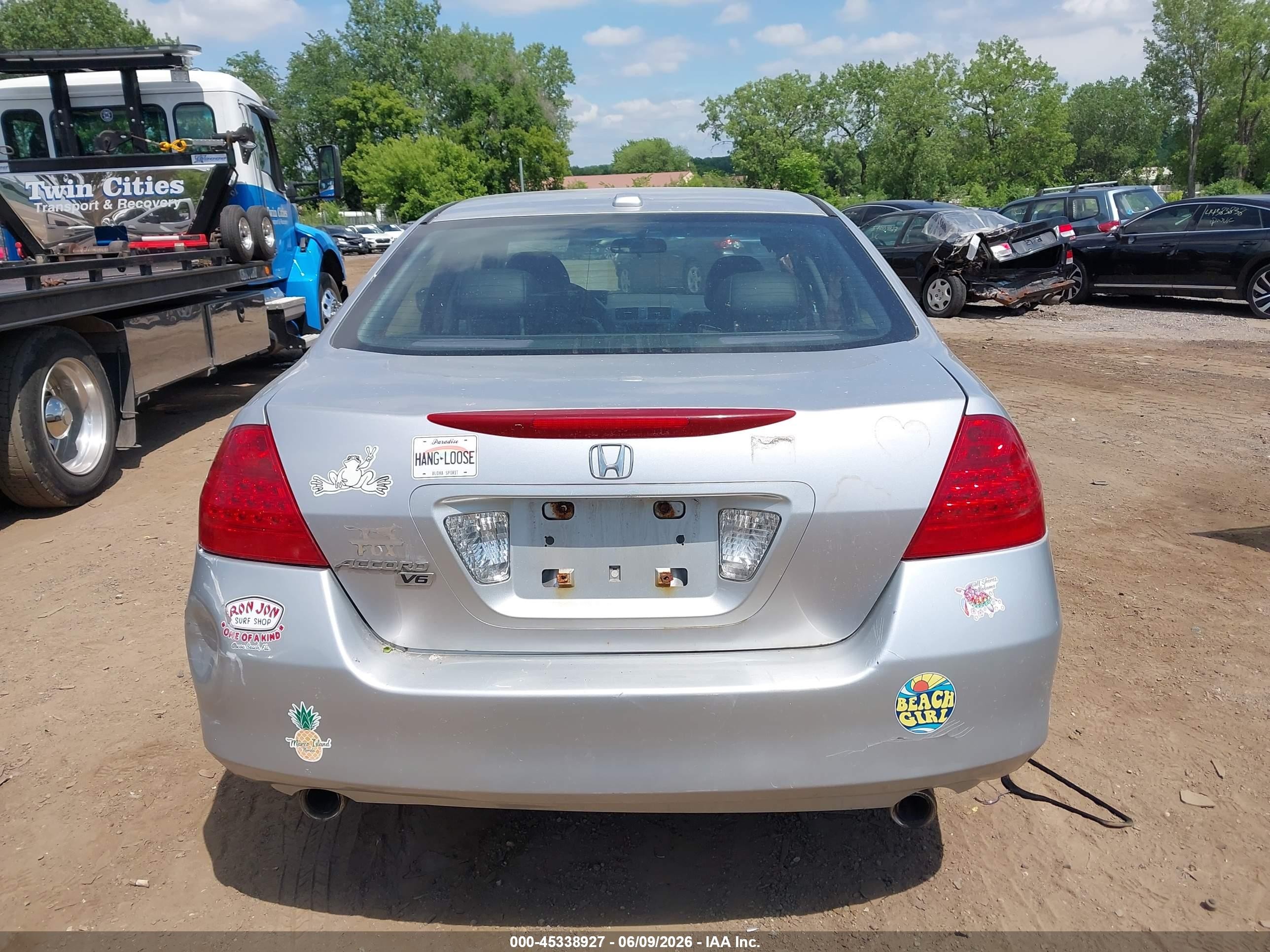 2006 Honda Accord 3.0 Ex Silver vin: 1HGCM66566A062367
