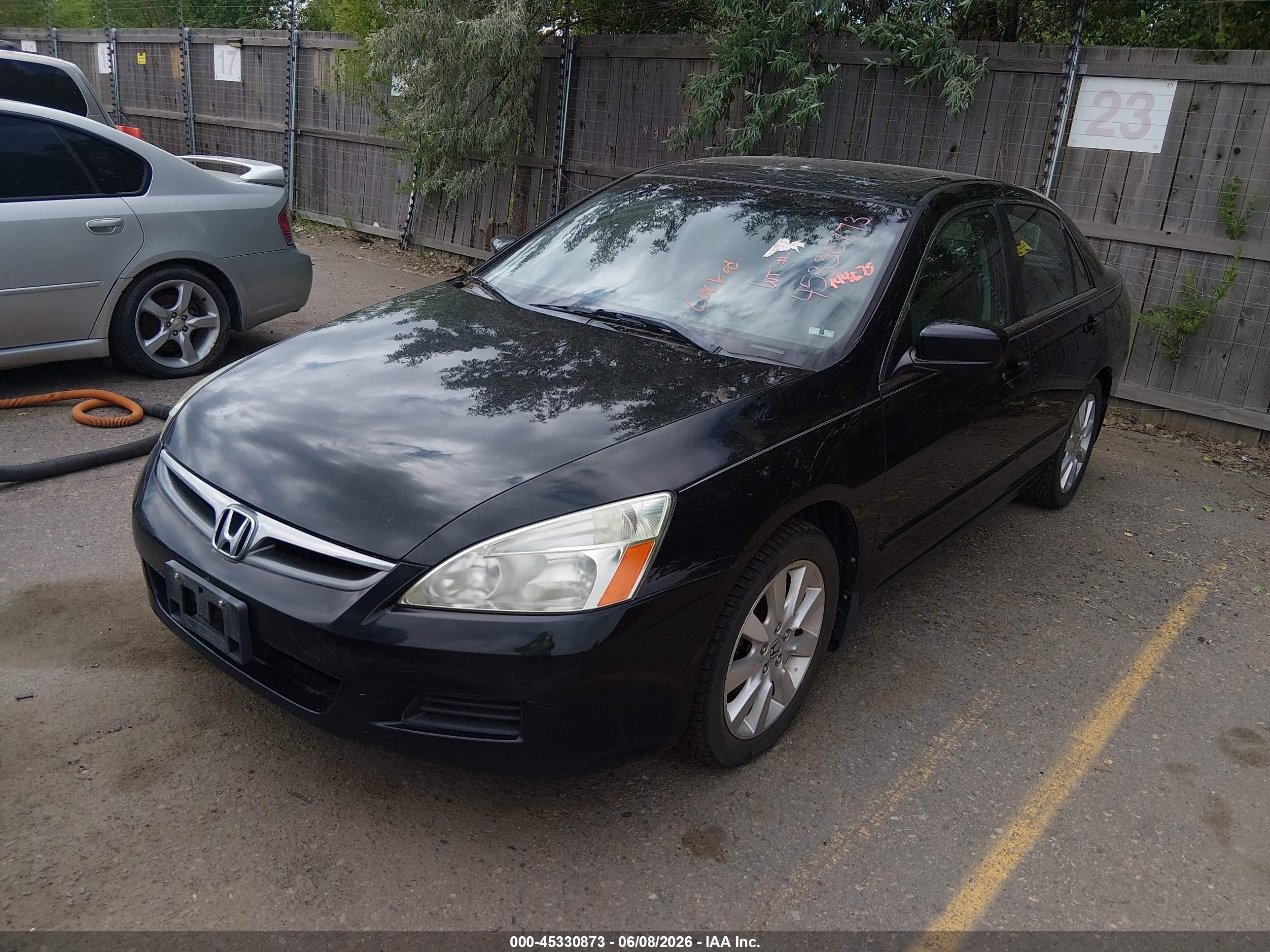 2007 Honda Accord 3.0 Ex Black vin: 1HGCM66567A002039