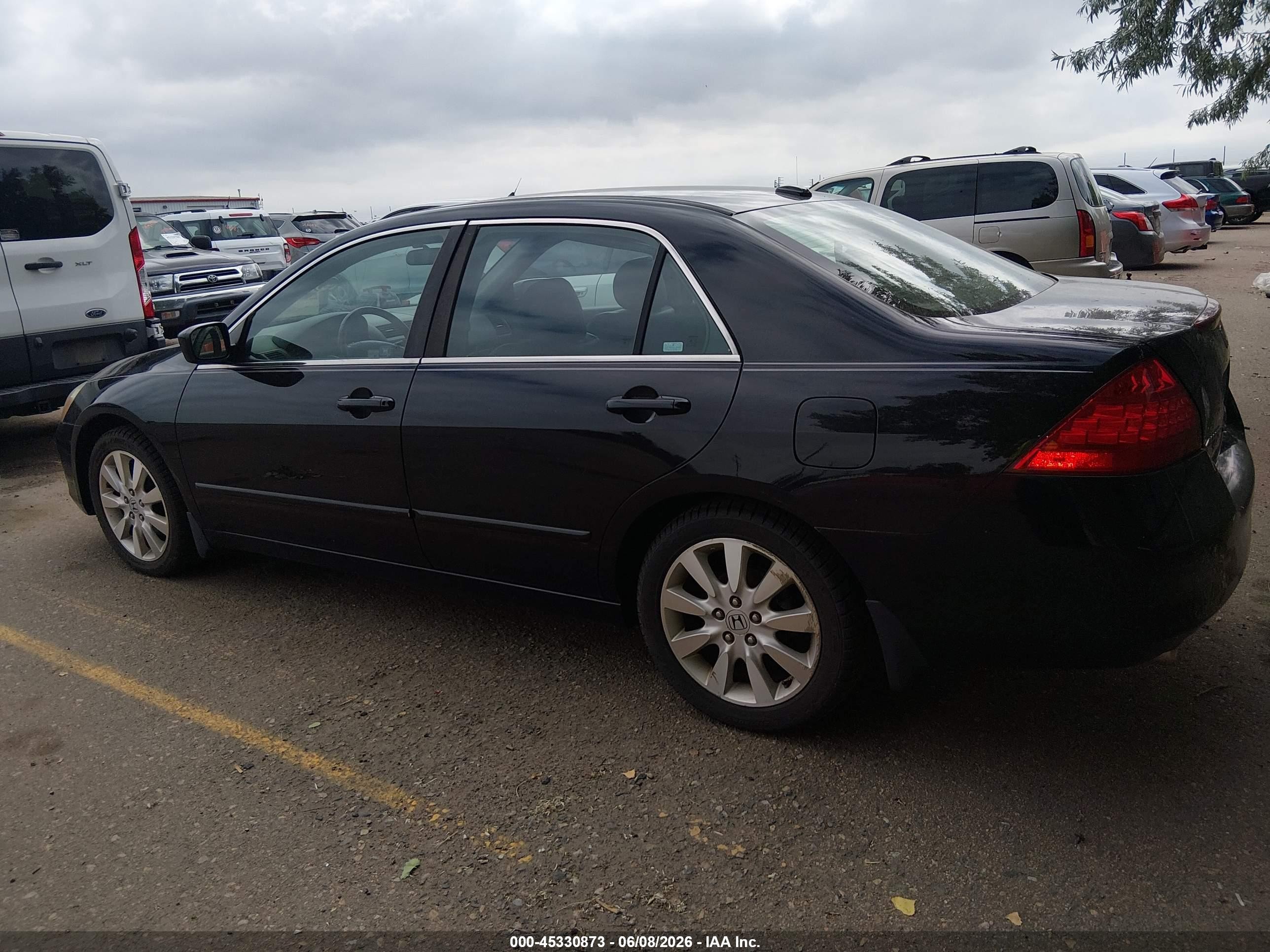 2007 Honda Accord 3.0 Ex Black vin: 1HGCM66567A002039