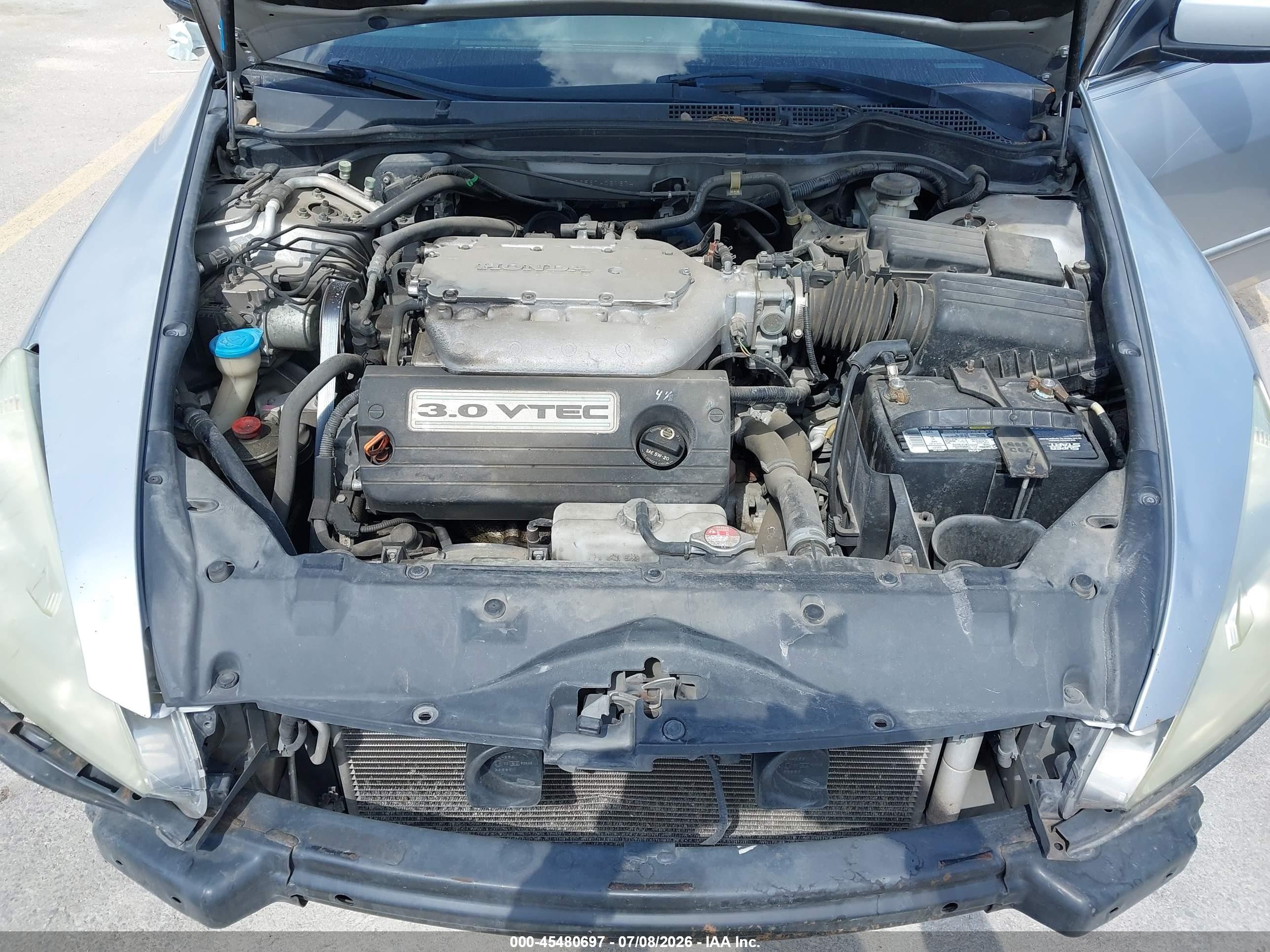 2007 Honda Accord 3.0 Ex Серебряный vin: 1HGCM66567A021674