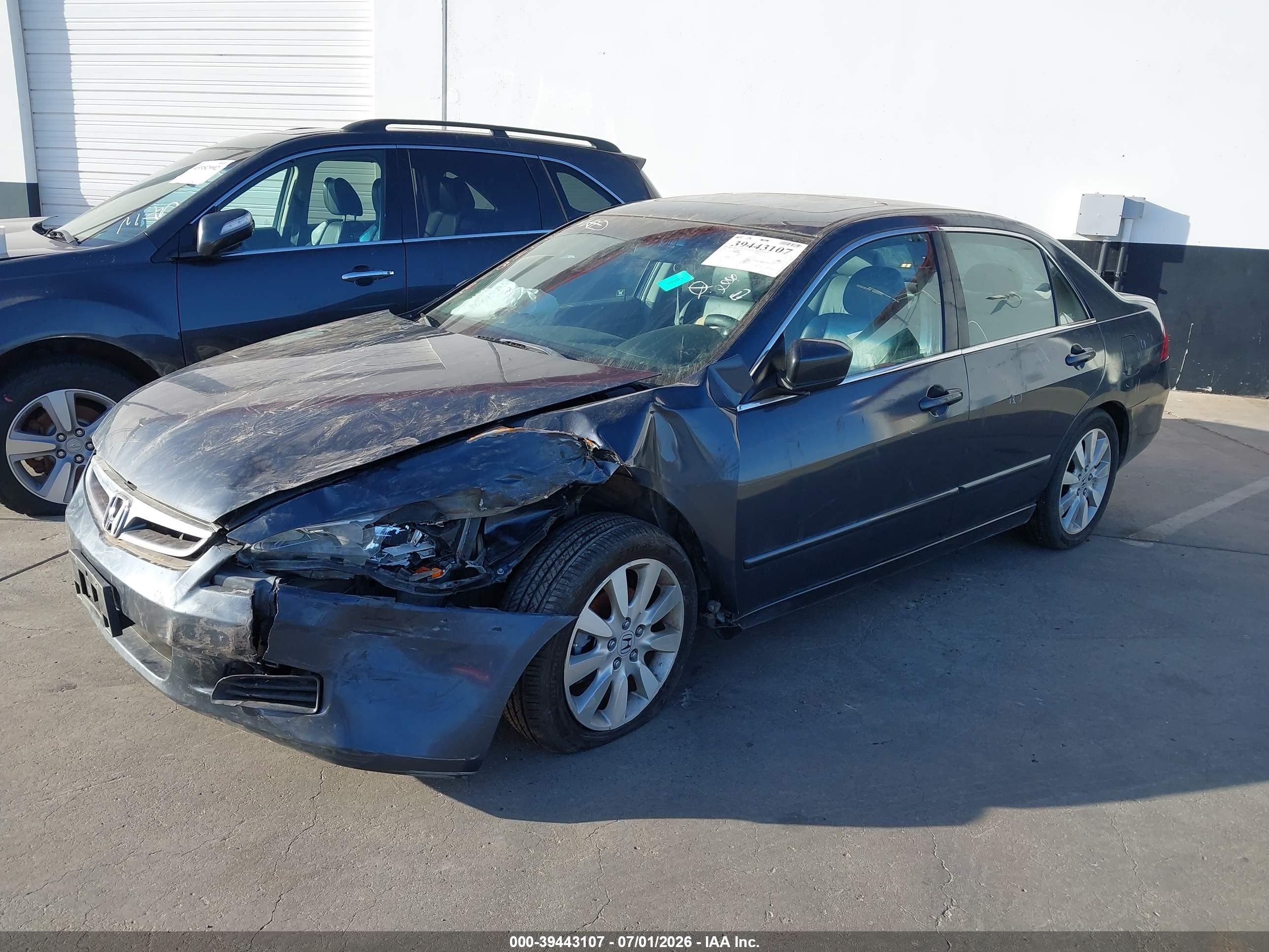 2007 Honda Accord 3.0 Ex Gray vin: 1HGCM66567A028088