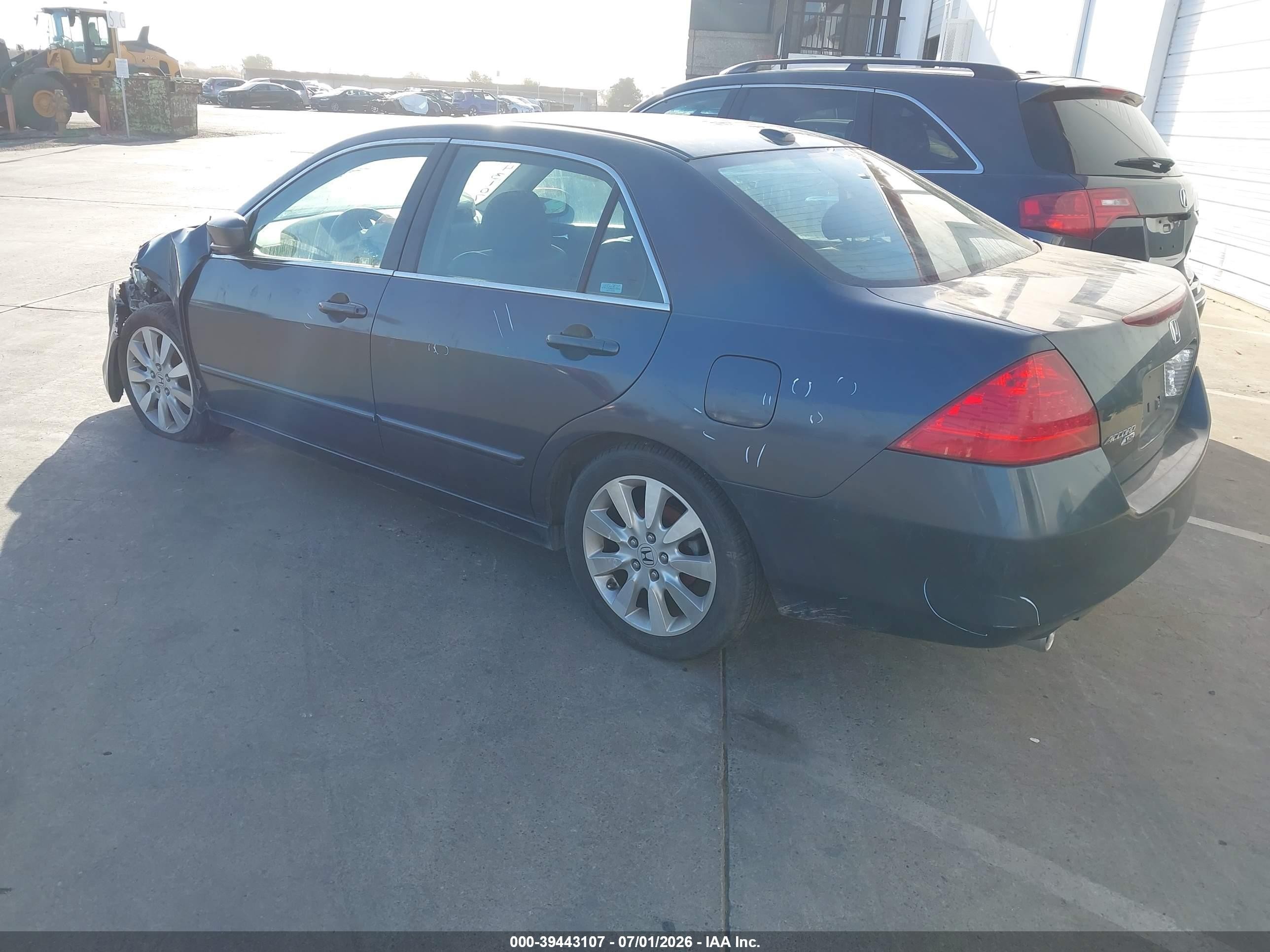 2007 Honda Accord 3.0 Ex Gray vin: 1HGCM66567A028088