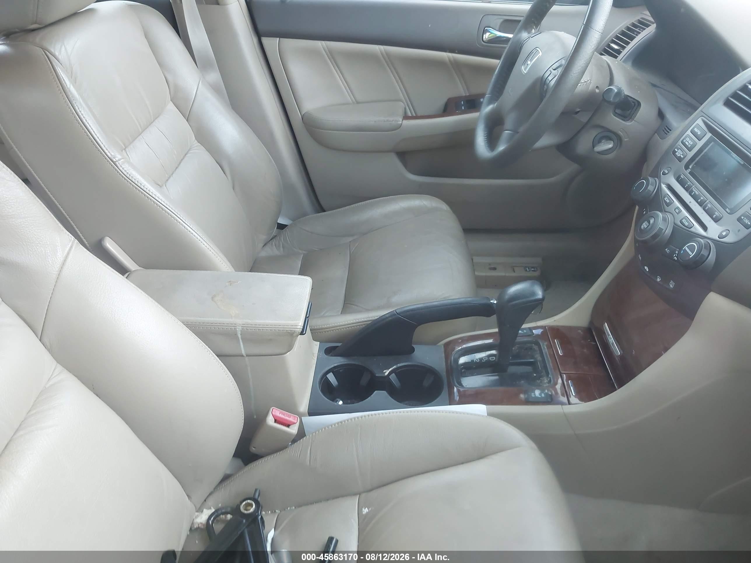 2007 Honda Accord 3.0 Ex Brown vin: 1HGCM66567A028642