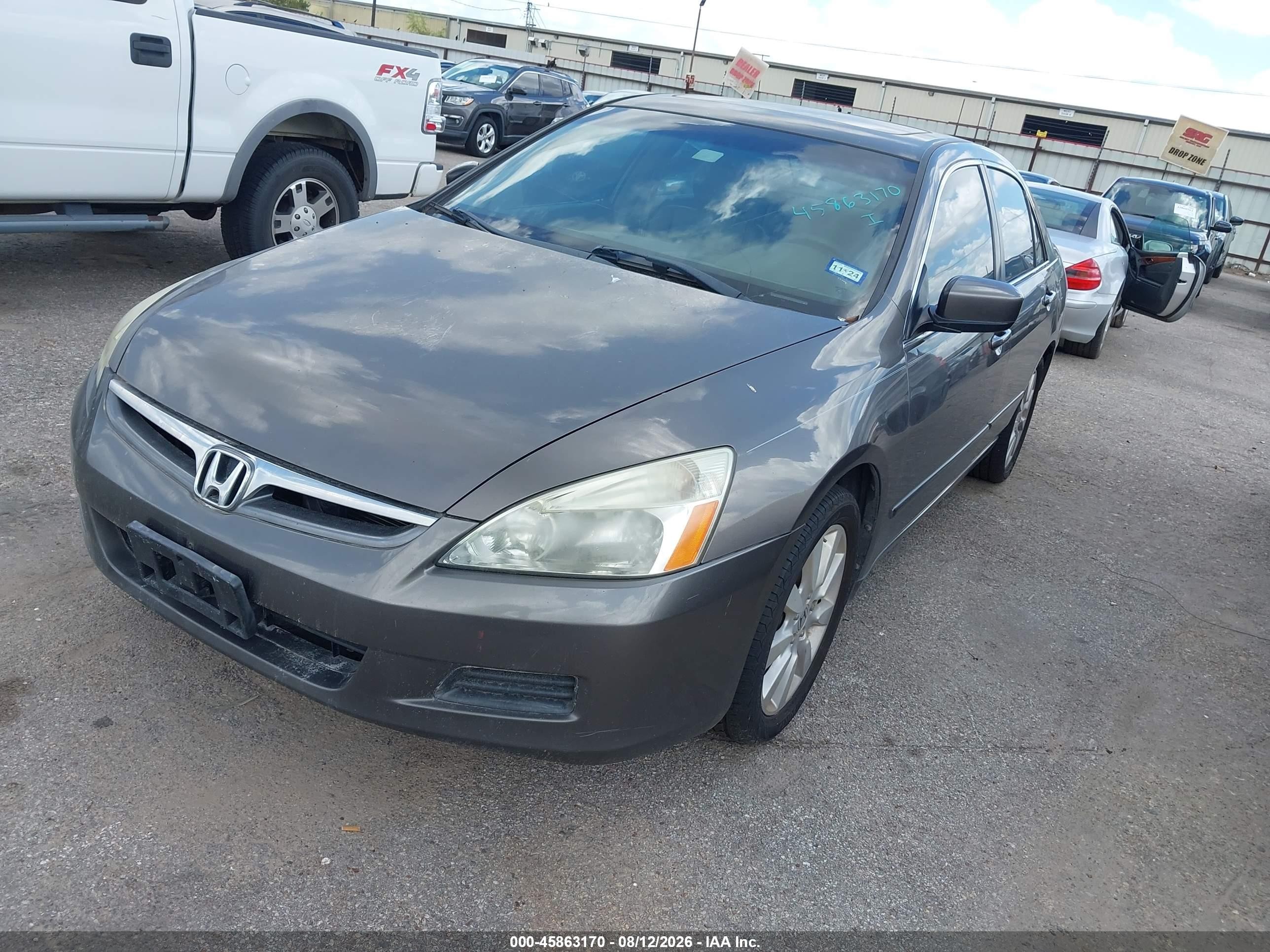 2007 Honda Accord 3.0 Ex Brown vin: 1HGCM66567A028642