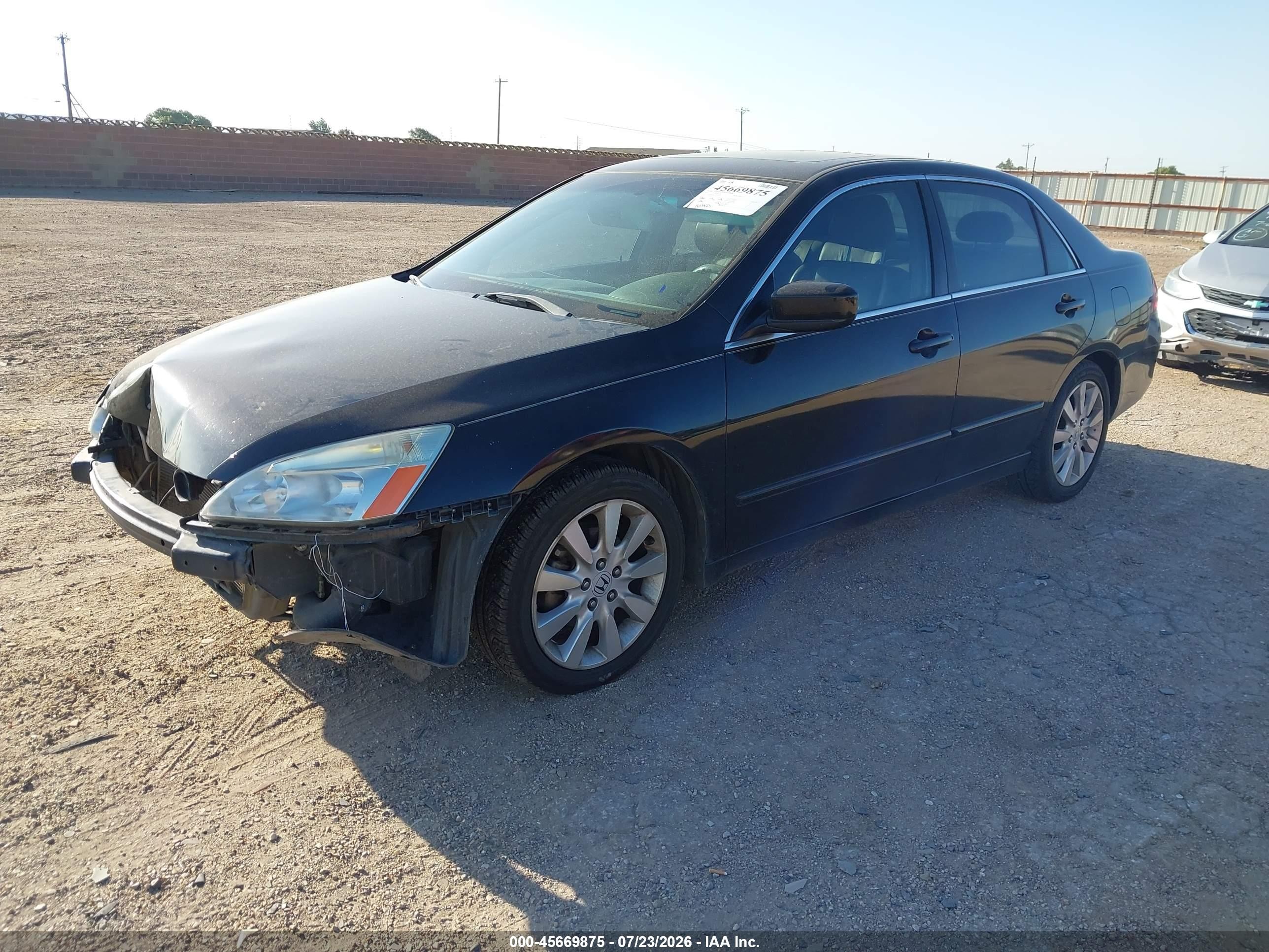 2007 Honda Accord 3.0 Ex Black vin: 1HGCM66567A037549