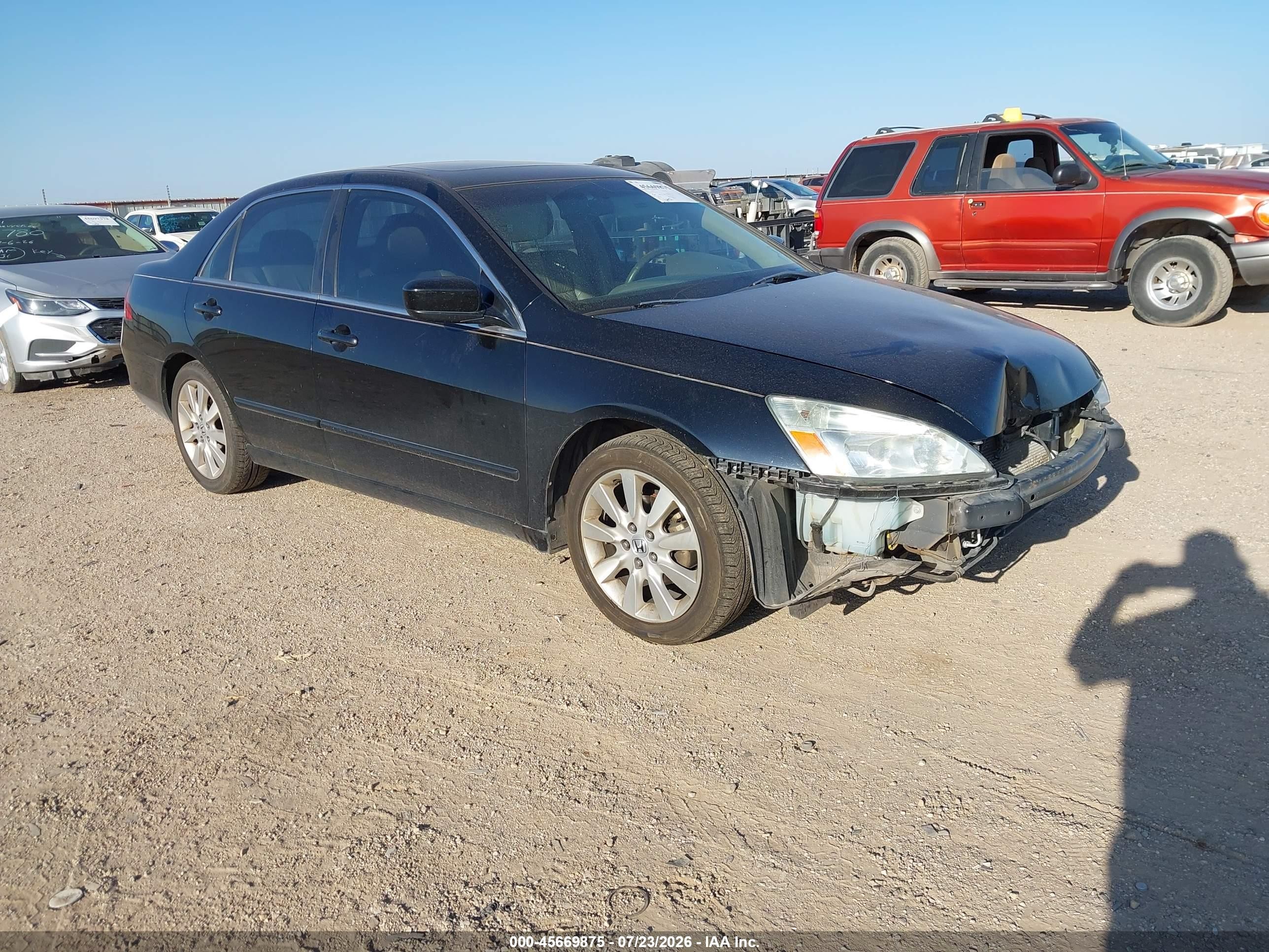 2007 Honda Accord 3.0 Ex Black vin: 1HGCM66567A037549