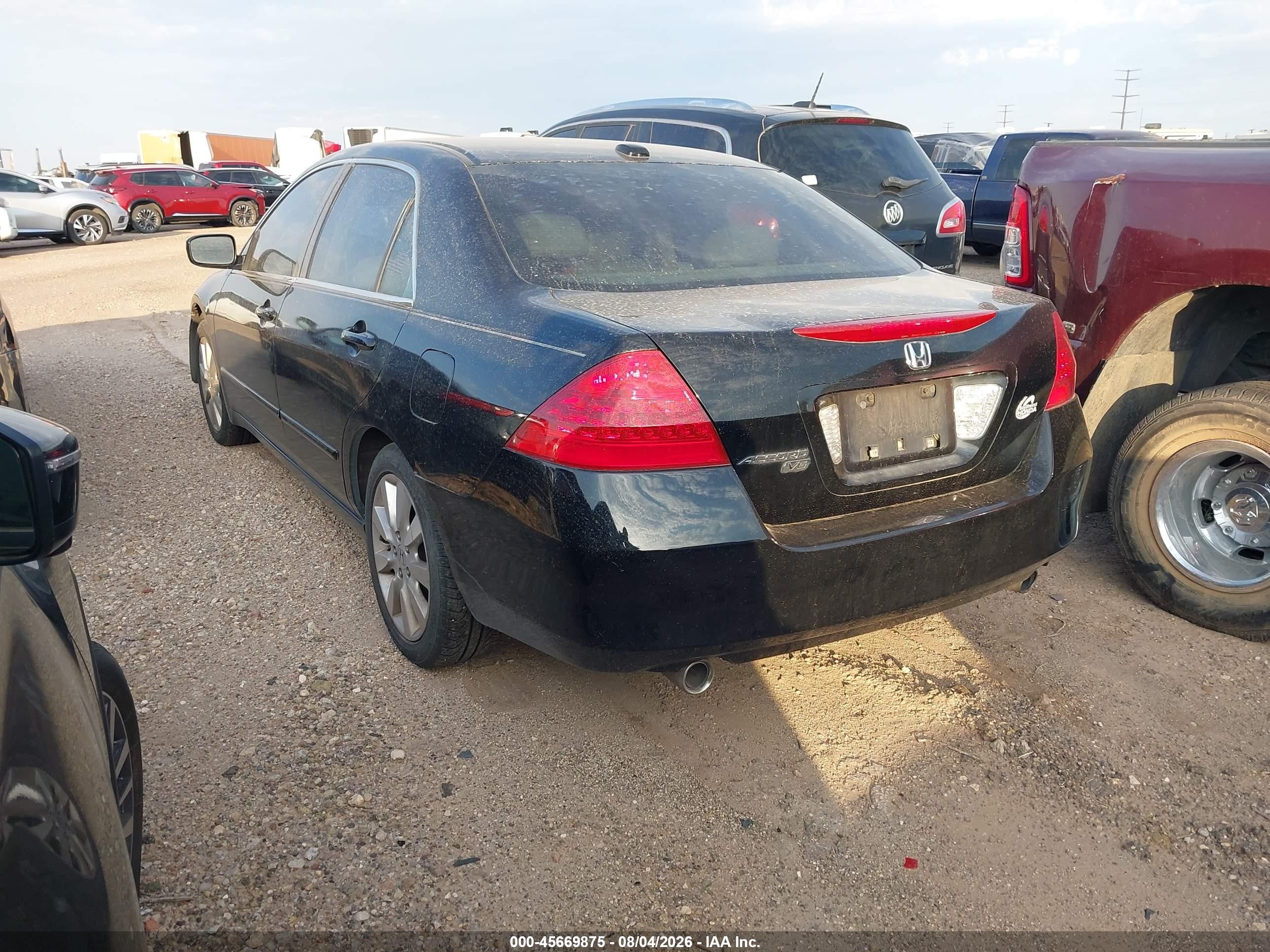 2007 Honda Accord 3.0 Ex Black vin: 1HGCM66567A037549